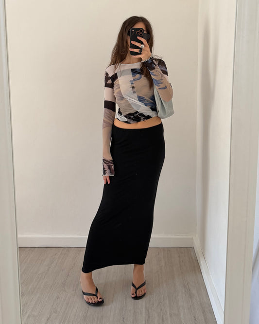 Jersey maxi skirt