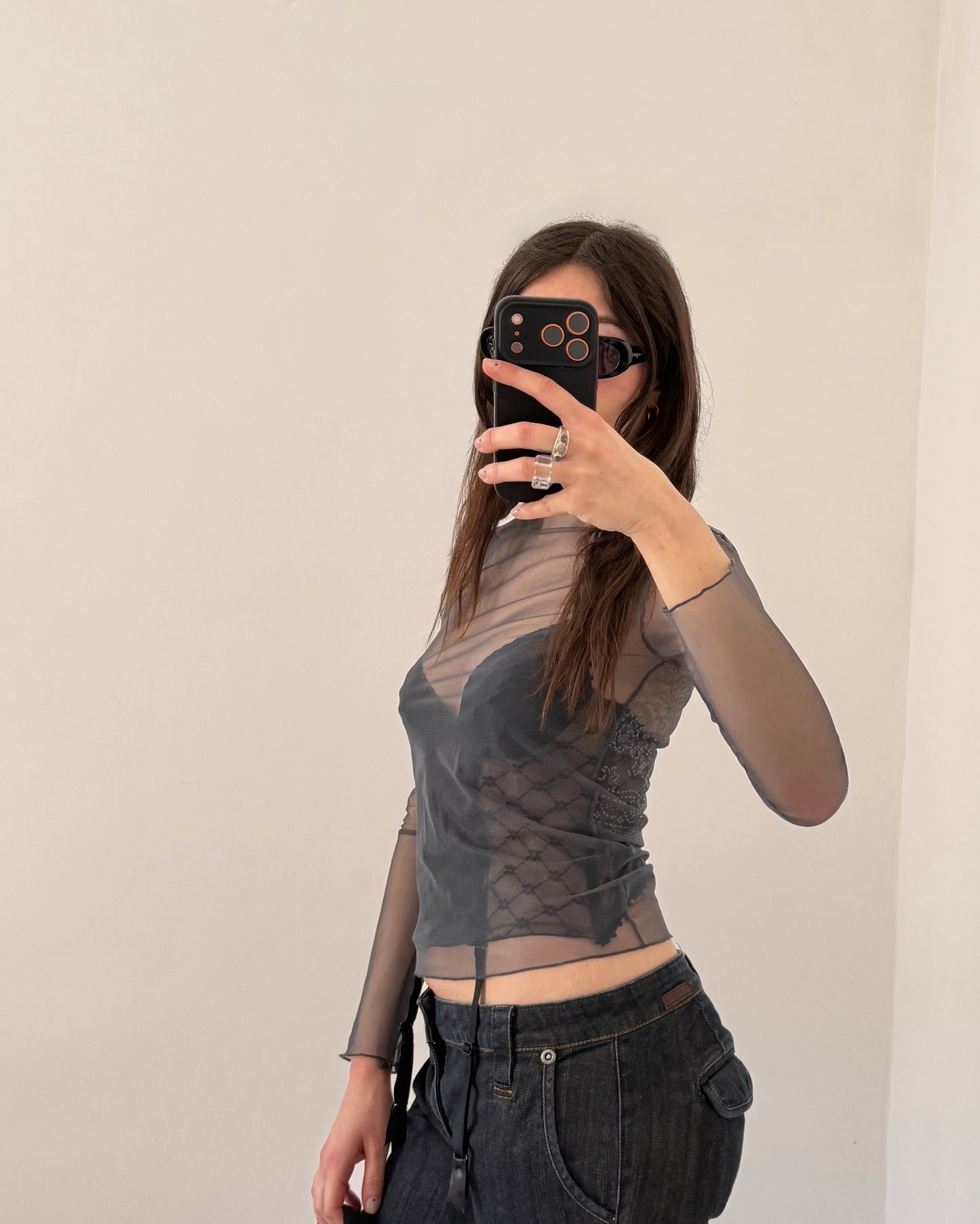 Sheer corset top