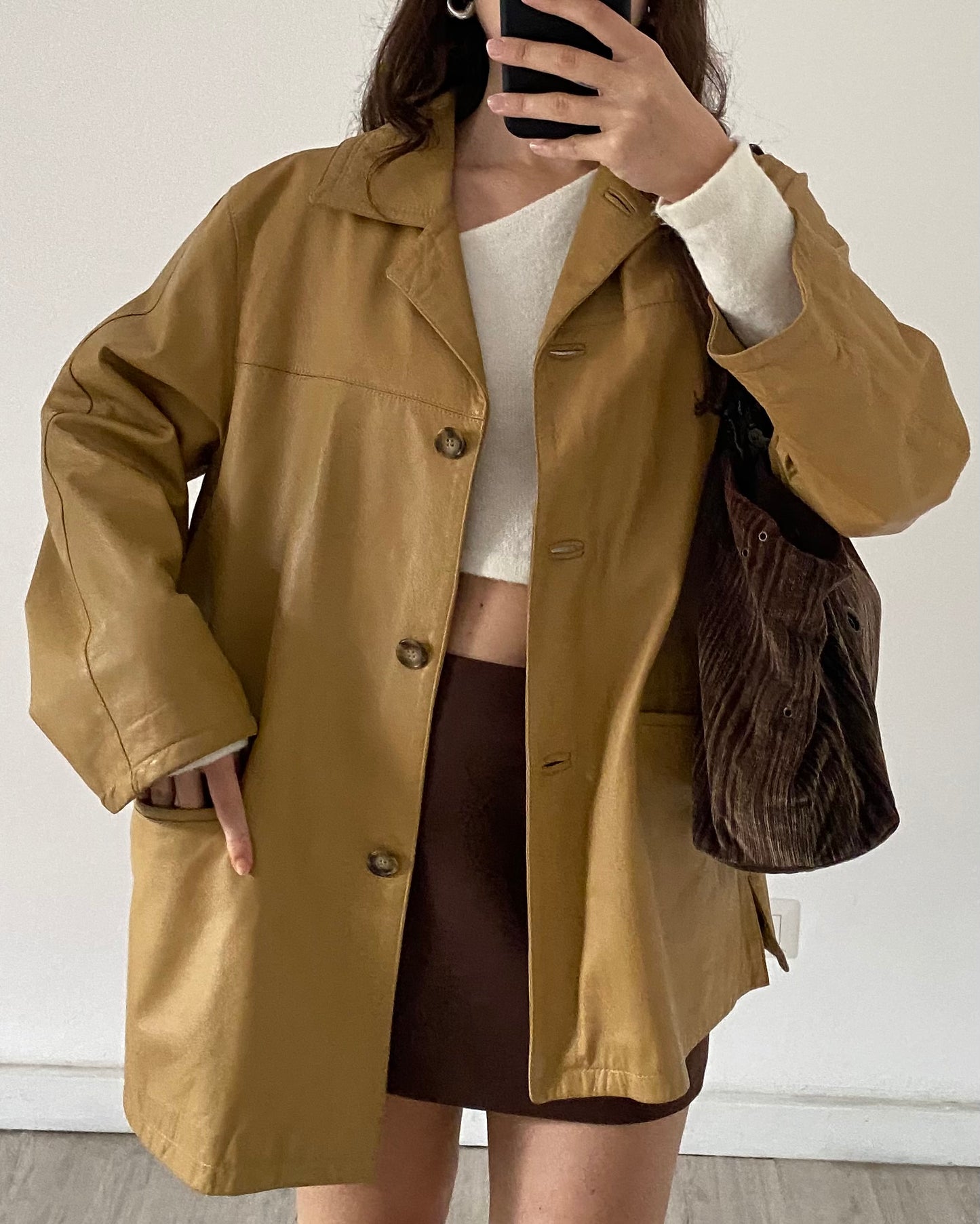 Senape leather jacket