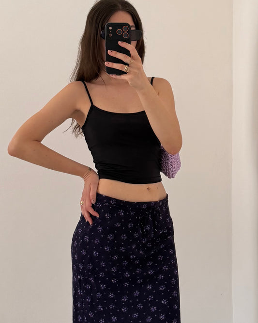 00s ditsy floral longuette skirt