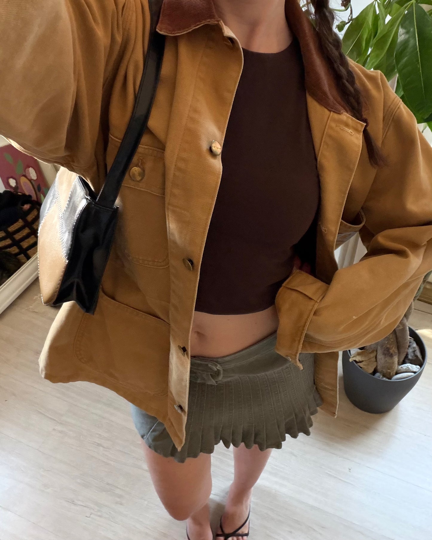 00s pleated mini skirt