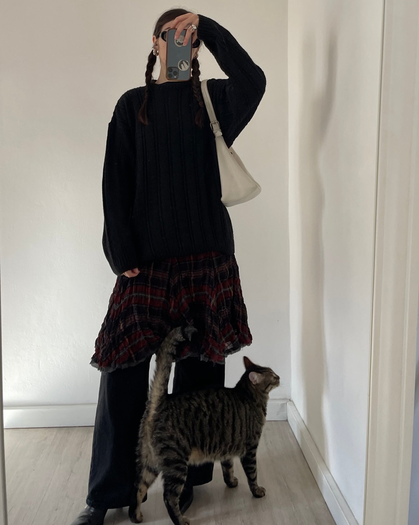 Trussardi check skirt