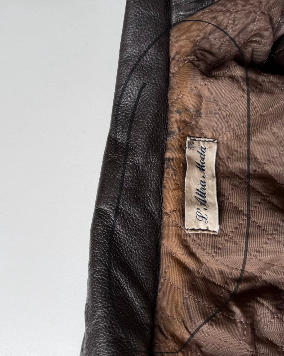 90s brown leather bomber jacket