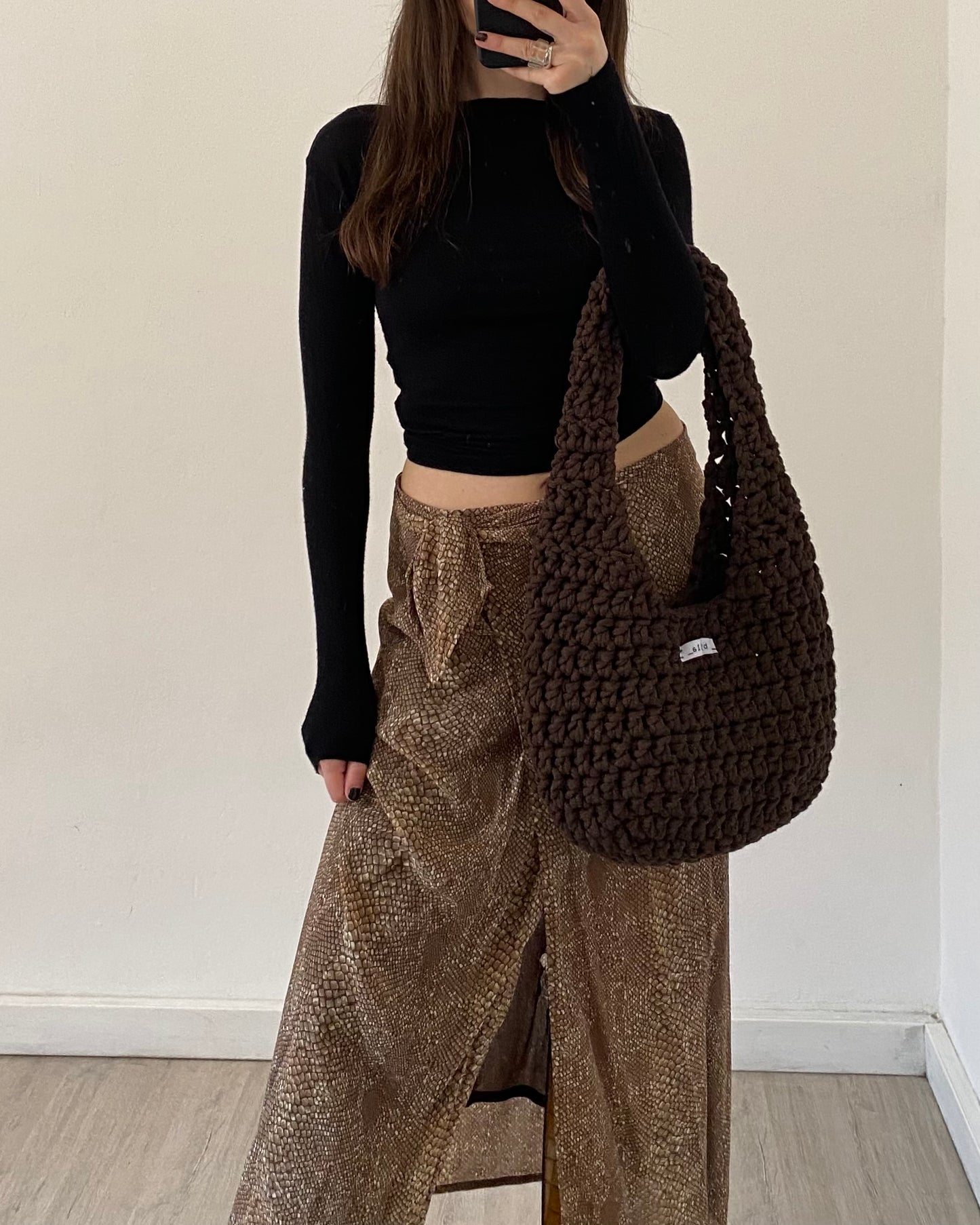Snakeskin wrap skirt