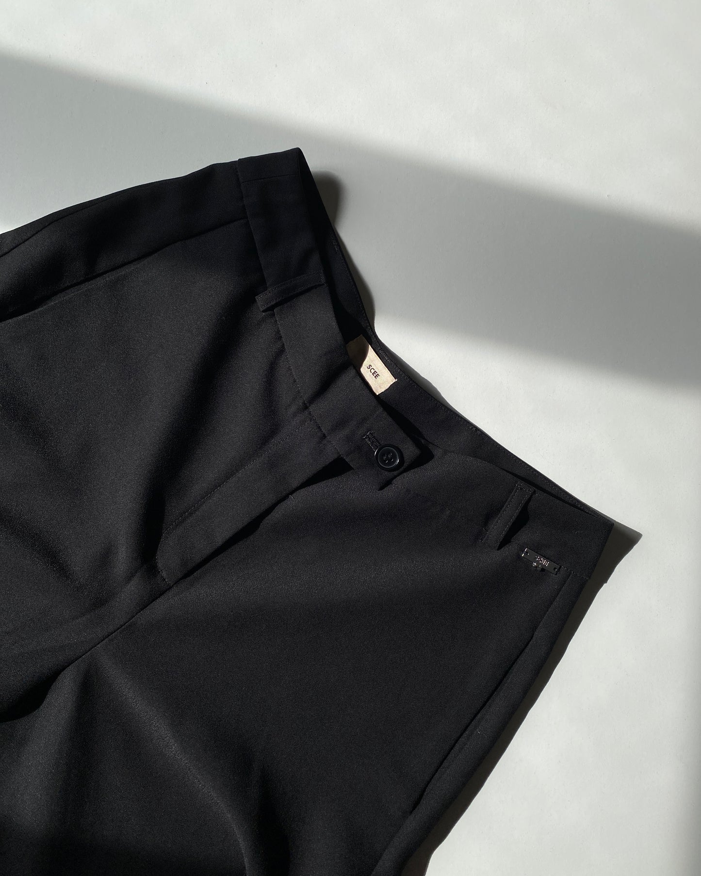 Wide leg culottes with satin stripes