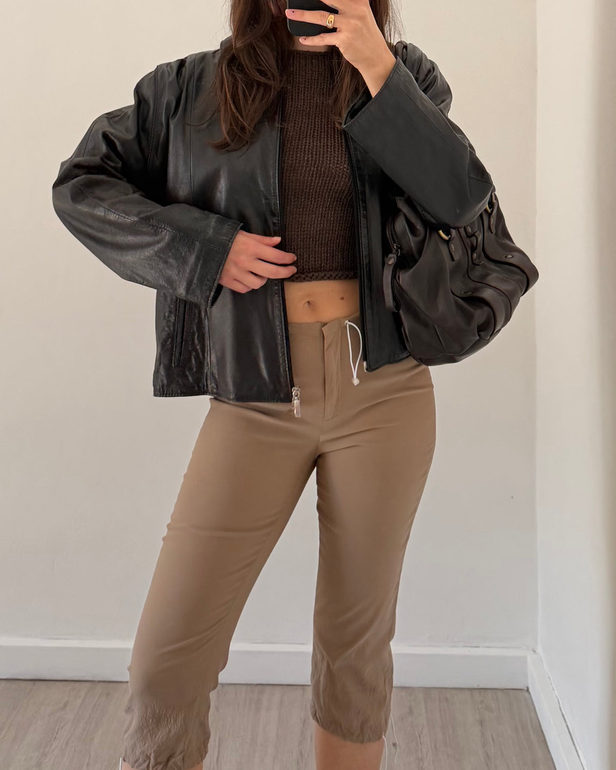 Nylon capri pants