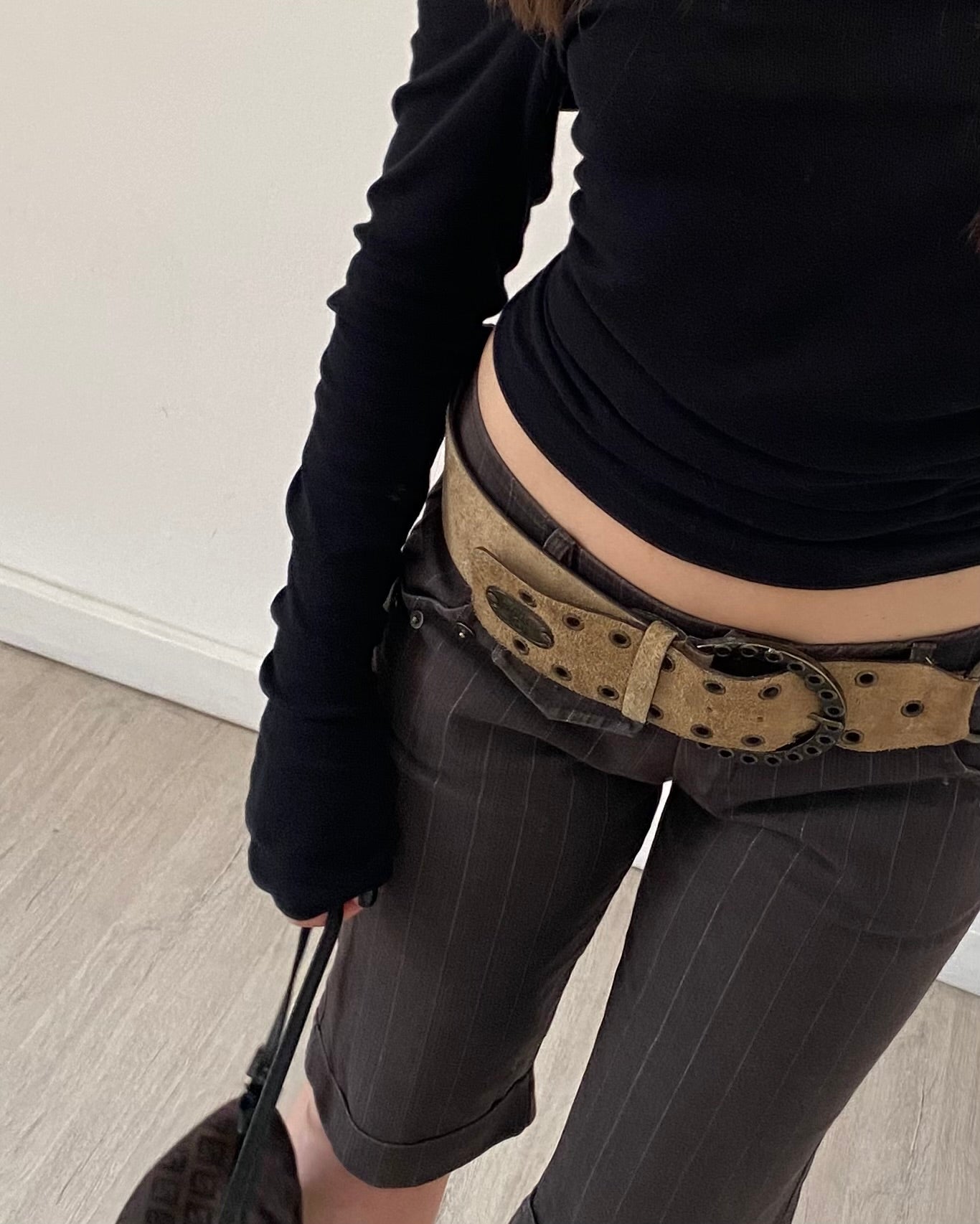 Pinstripe bermuda shorts