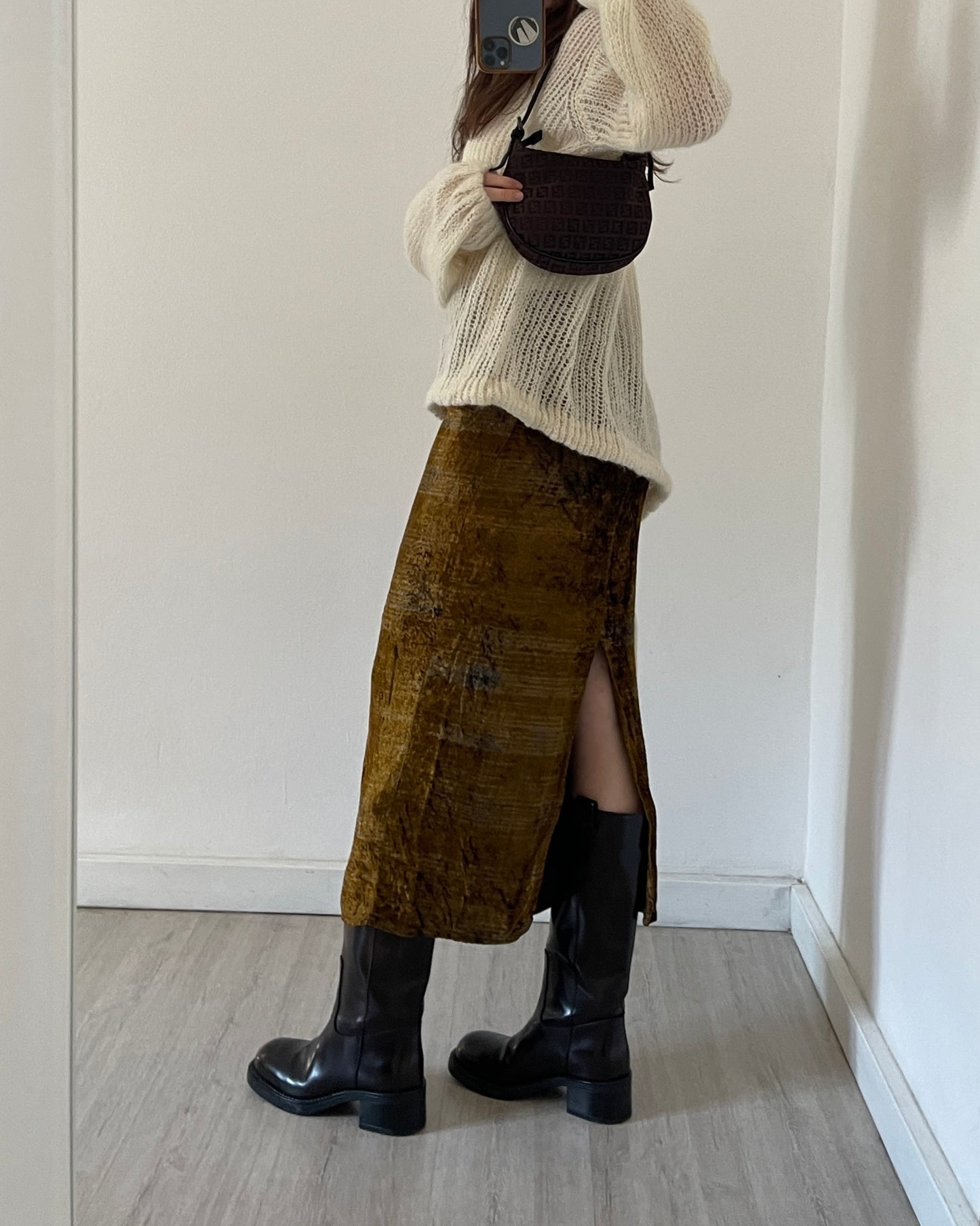 Ferrero Rocher midi skirt