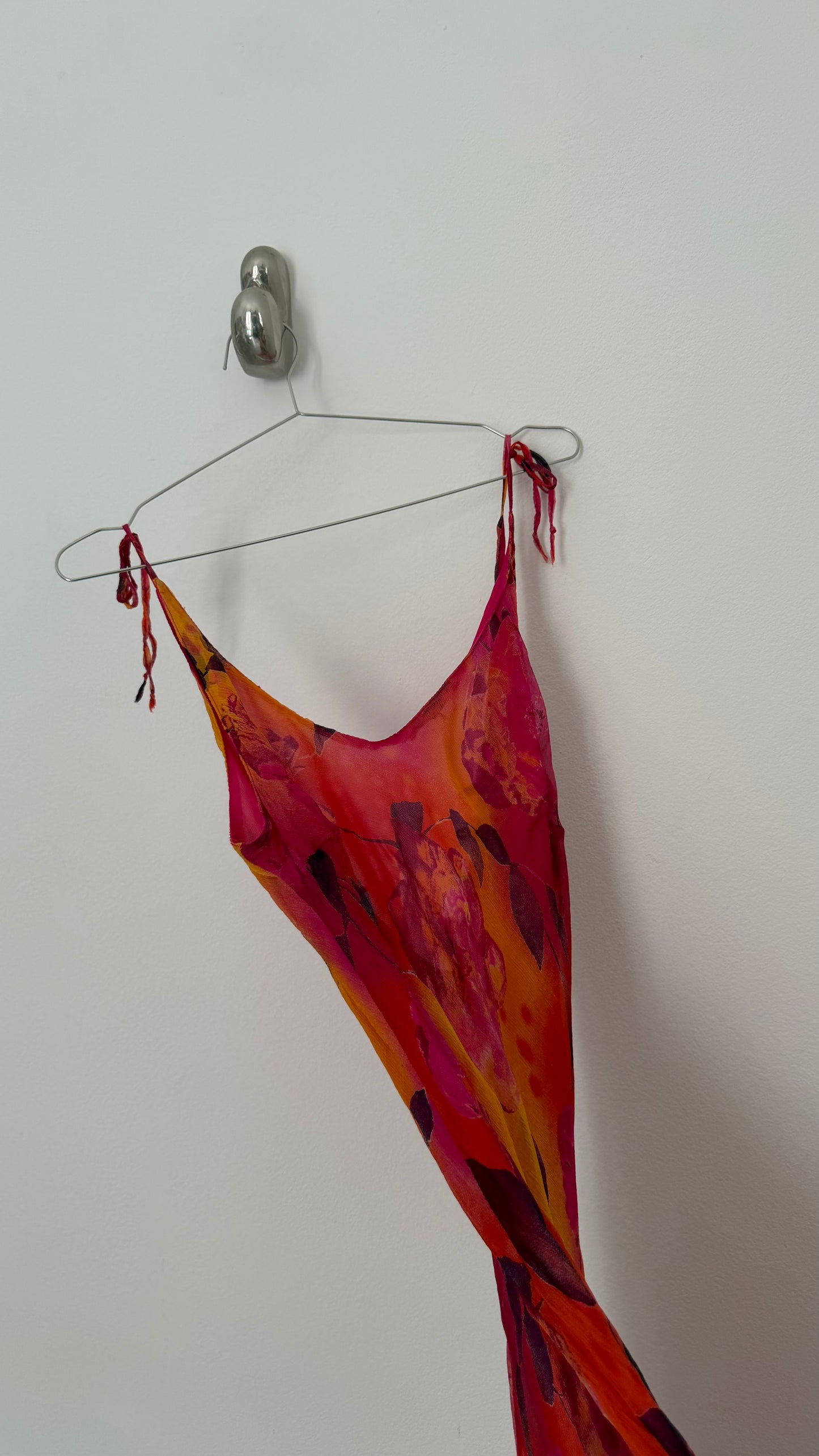 Pure silk asymetric dress