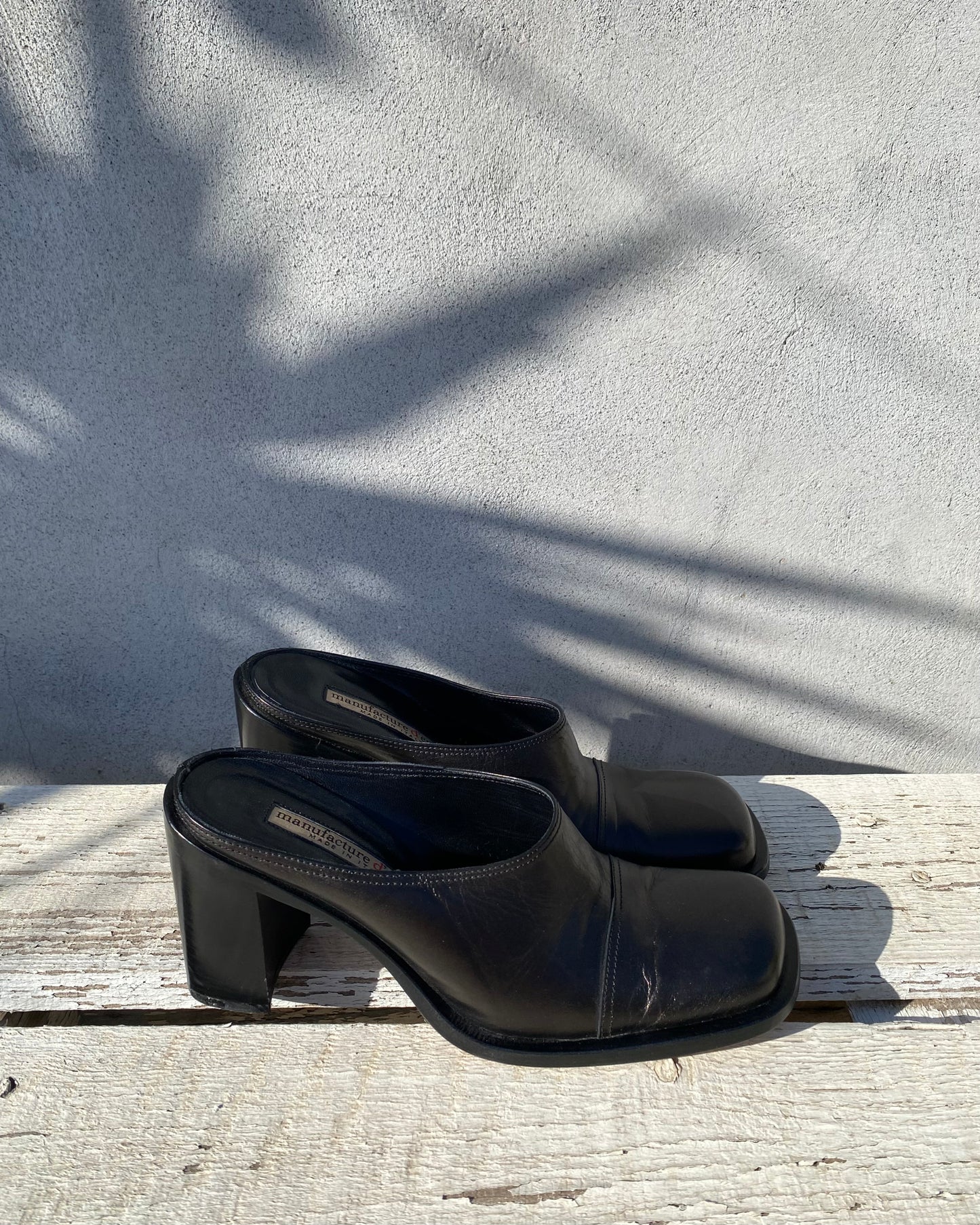 90s leather mules