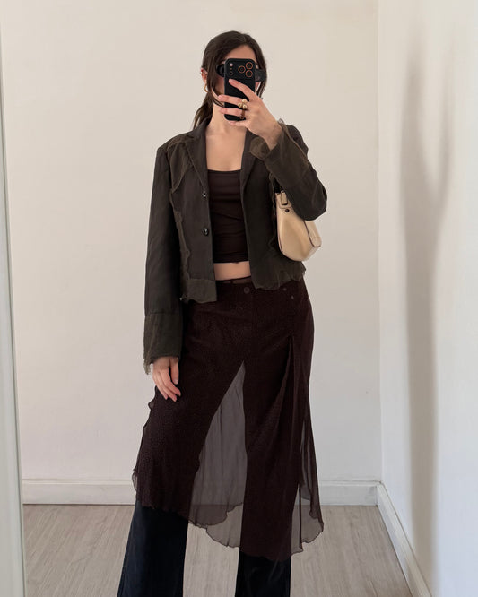Tulle fitted blazer