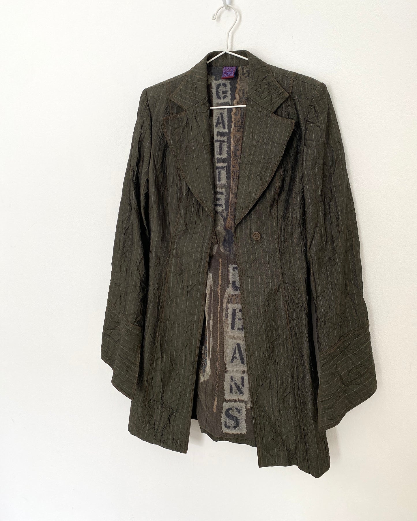 00s crinckle blazer jacket