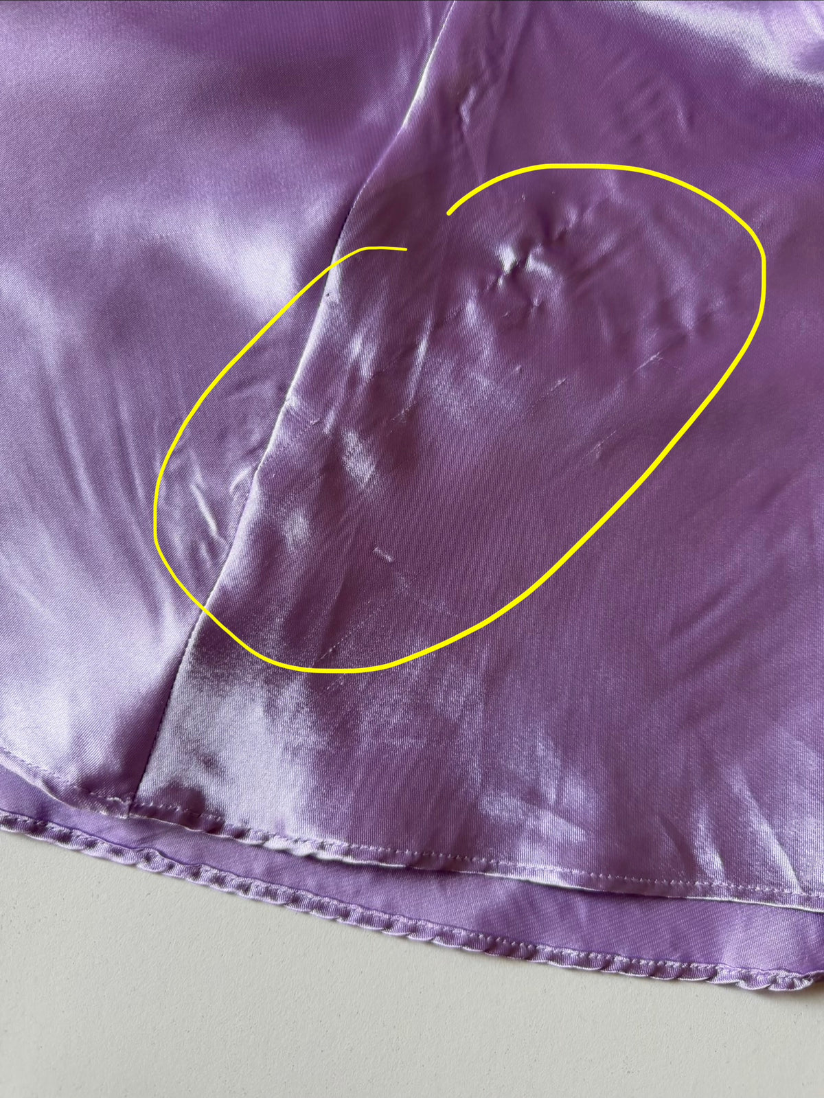 Lilac satin slip dress