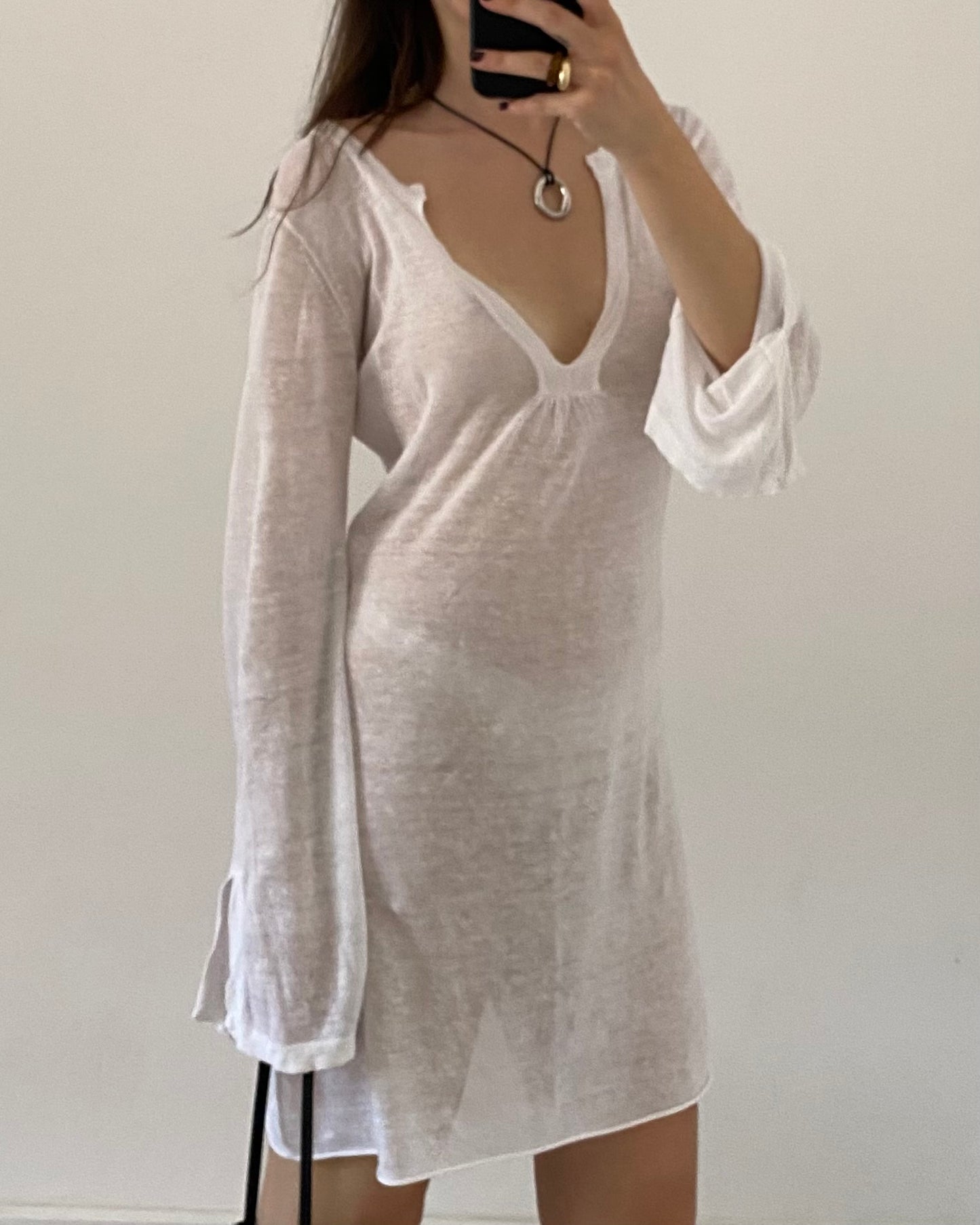 Summer knit mini dress