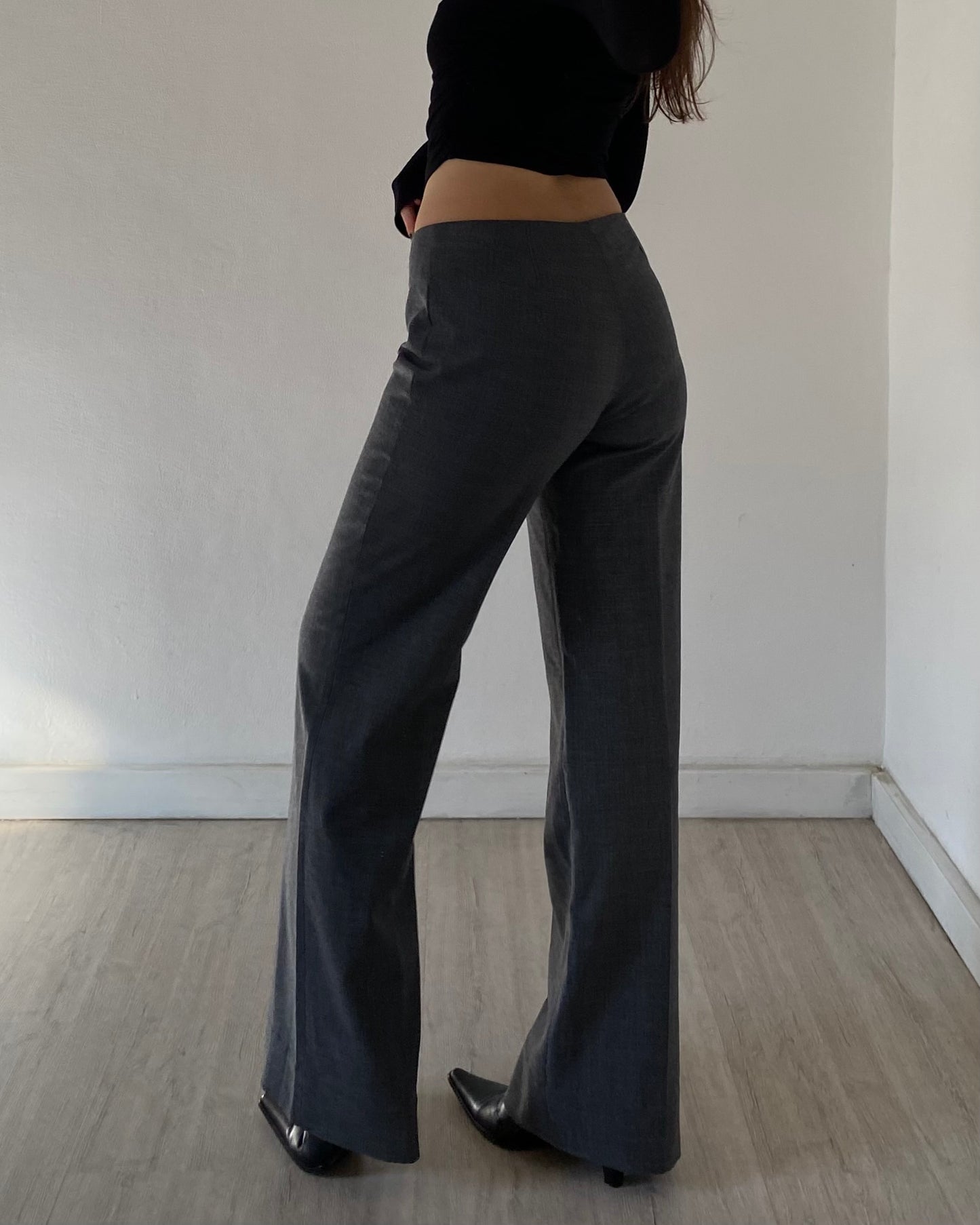 Grey palazzo trousers