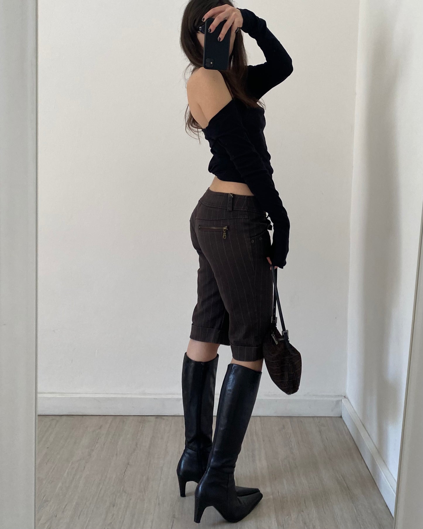 Pinstripe bermuda shorts