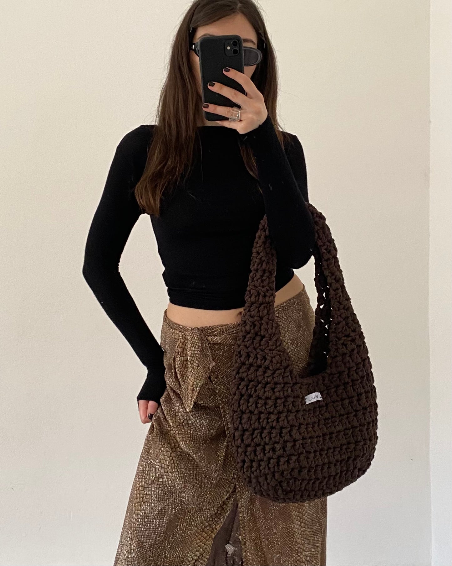 Snakeskin wrap skirt