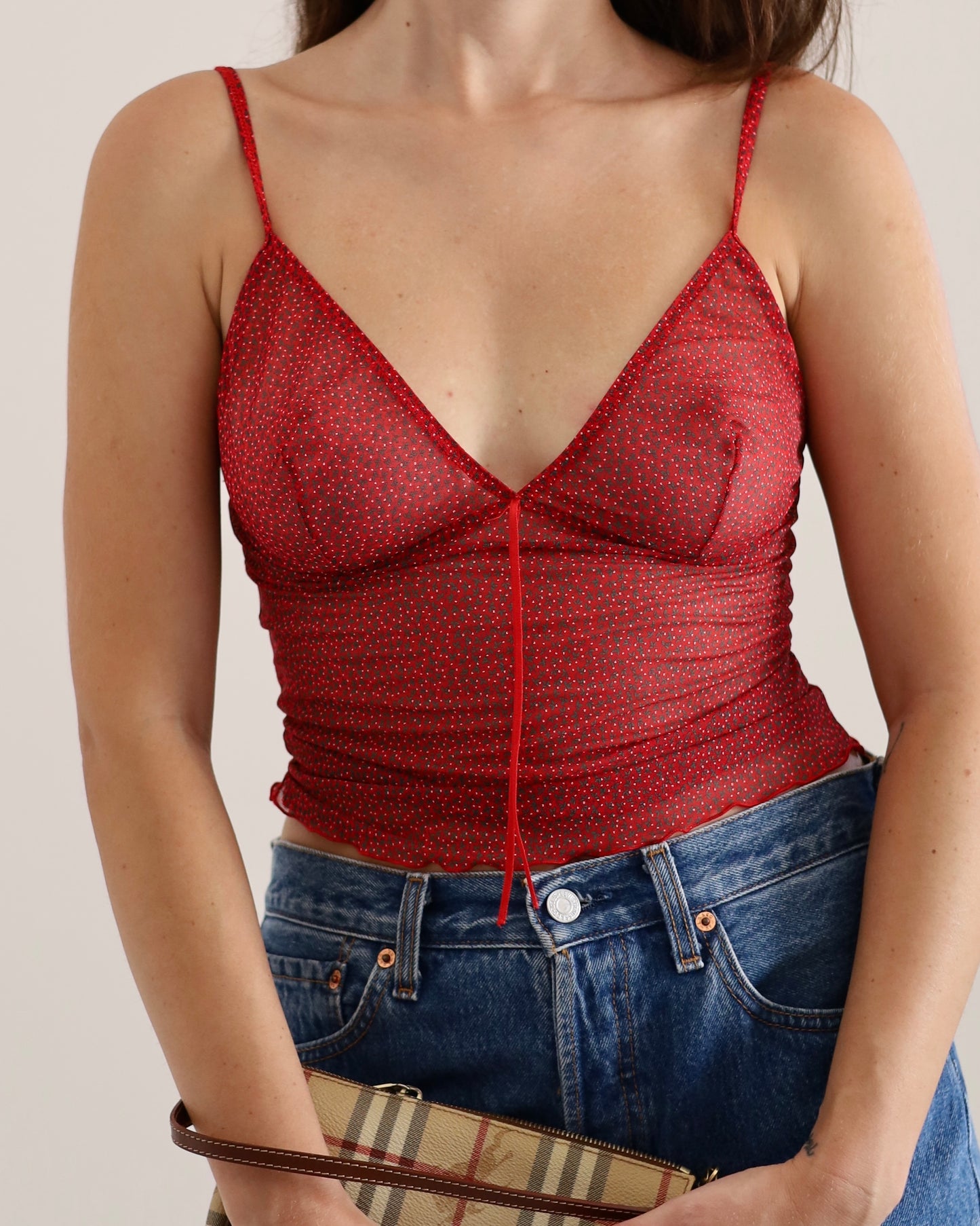 Sheer ditsy flower top