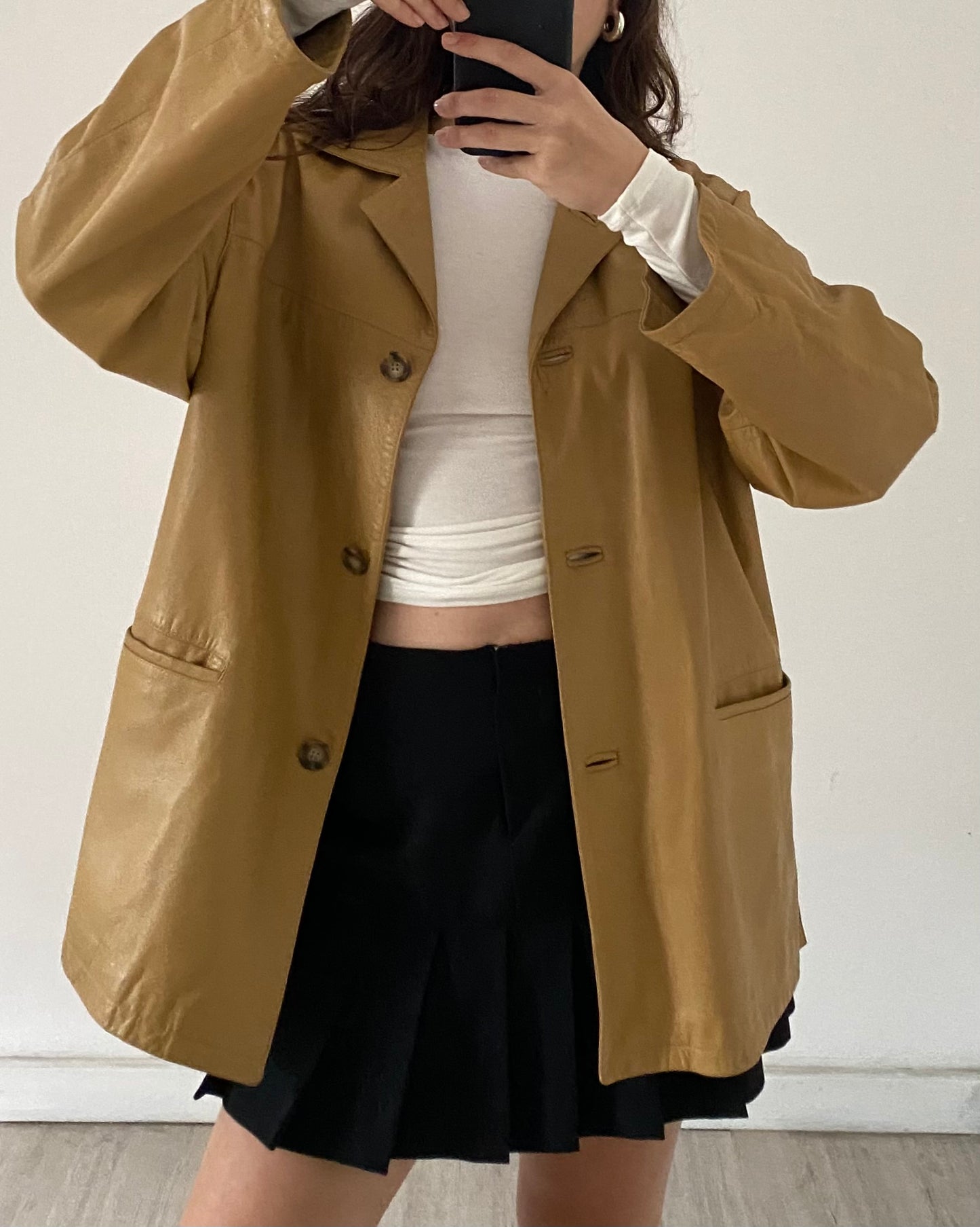 Senape leather jacket