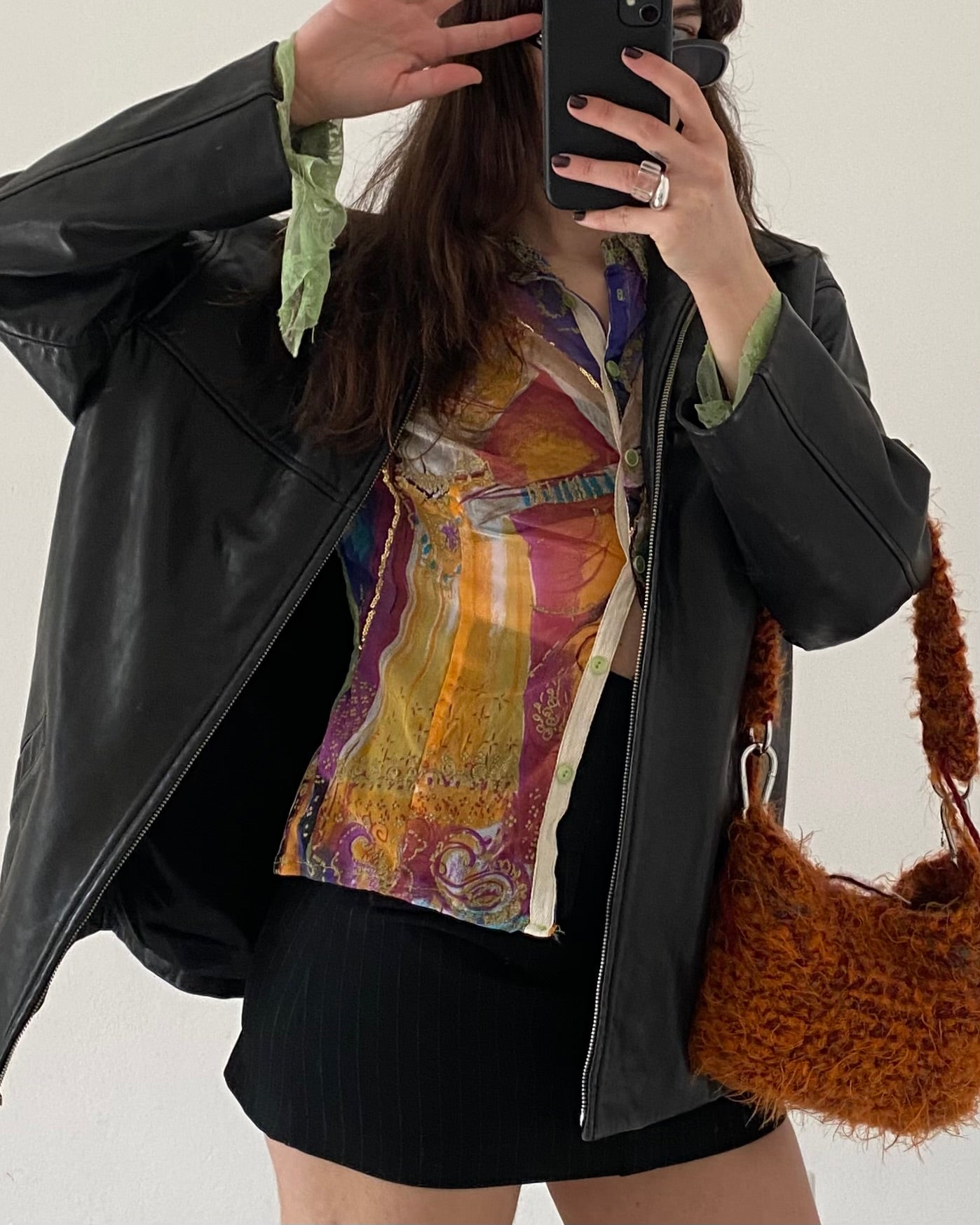 00s patchwork micro tulle top