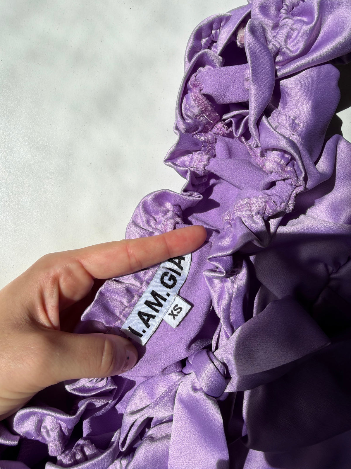 I AM GIA satin top