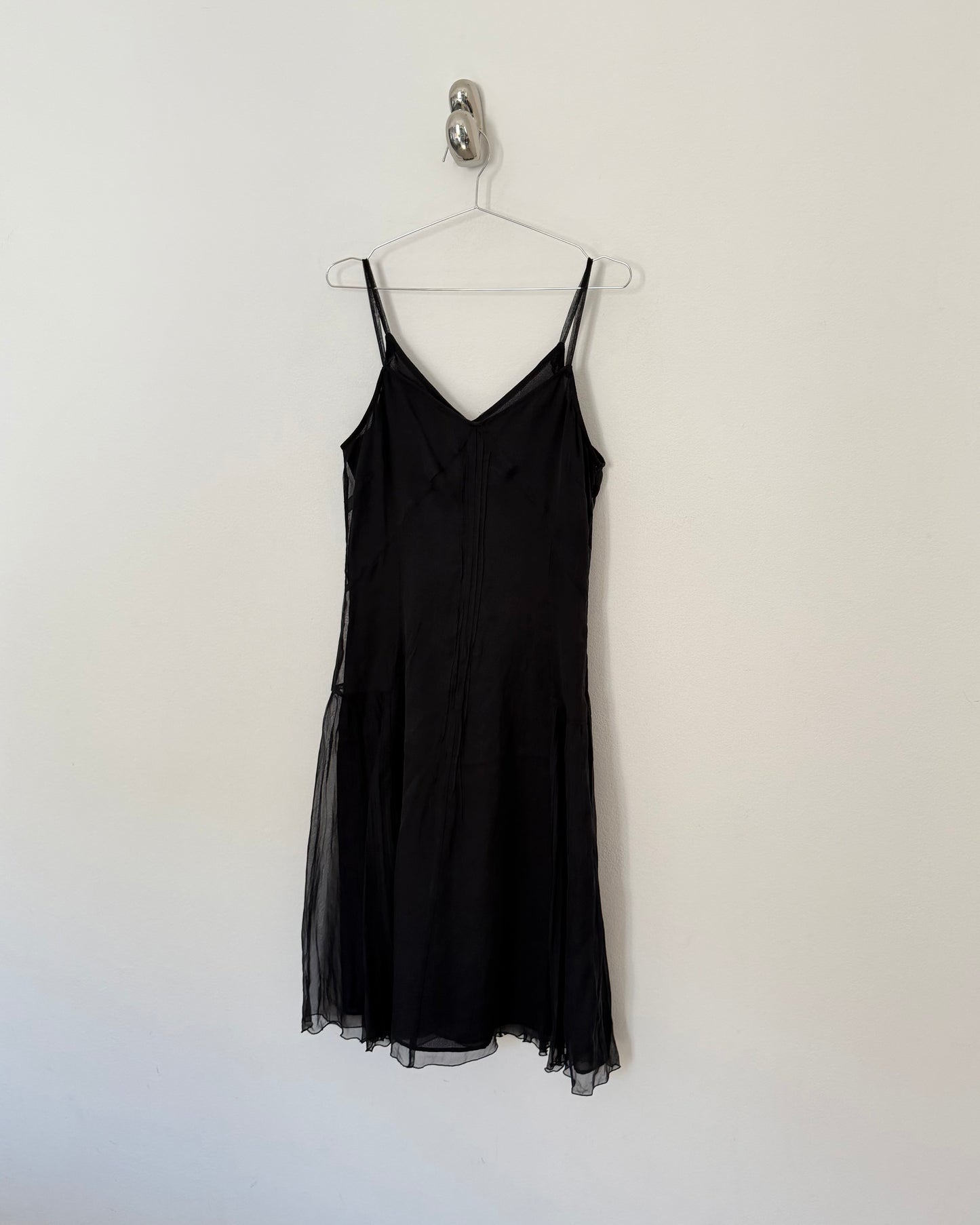 00s black midi dress