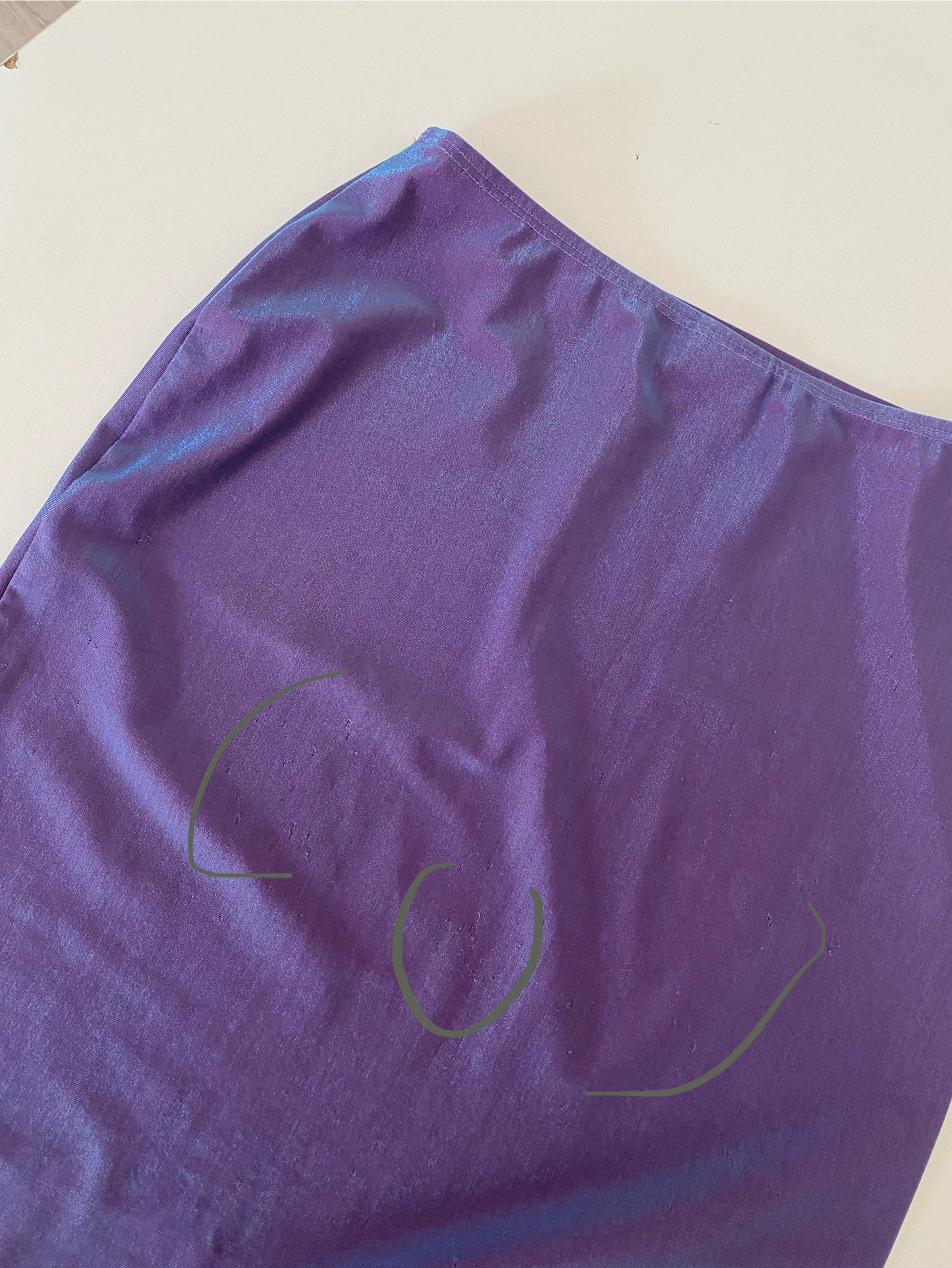 00s iridescent maxi skirt