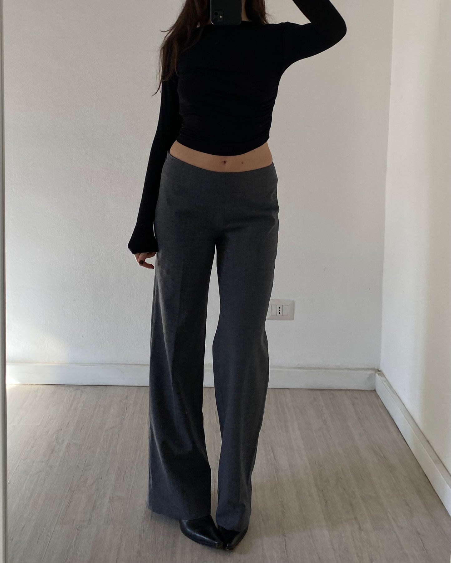 Grey palazzo trousers