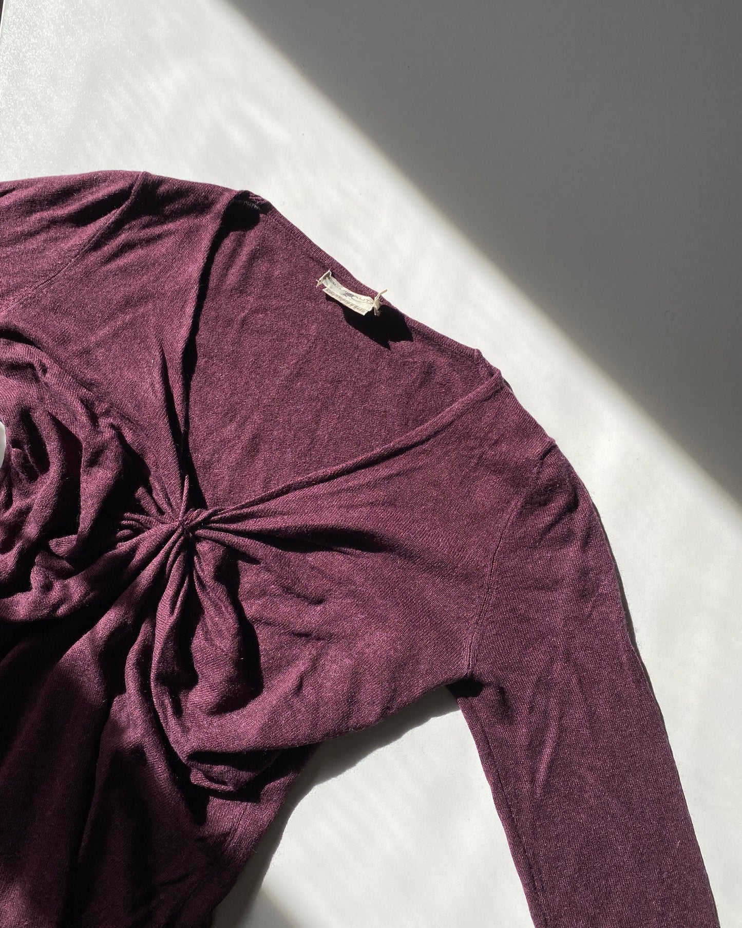 Cashmere&silk knit top