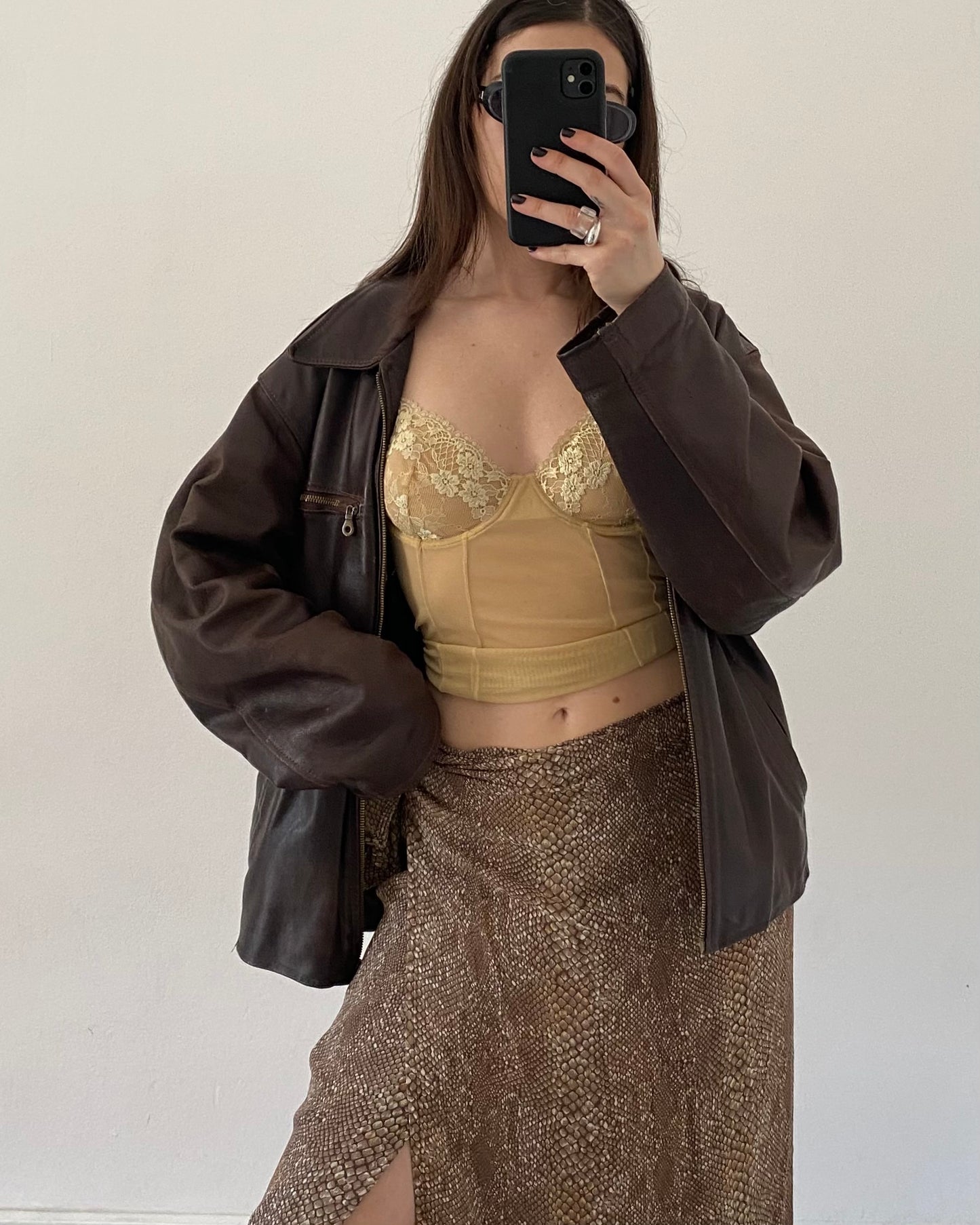 Snakeskin wrap skirt