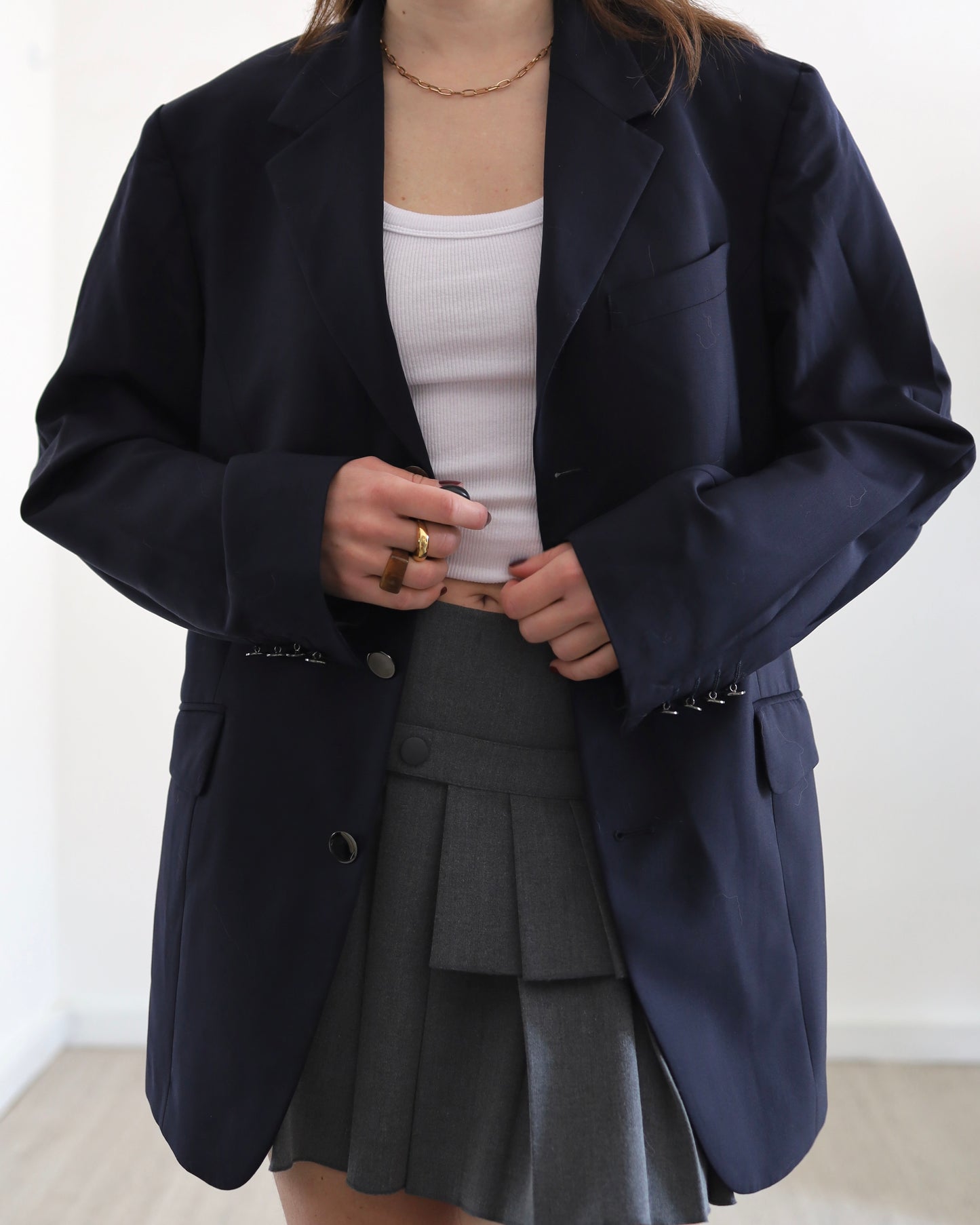 Thierry Mugler navy blazer