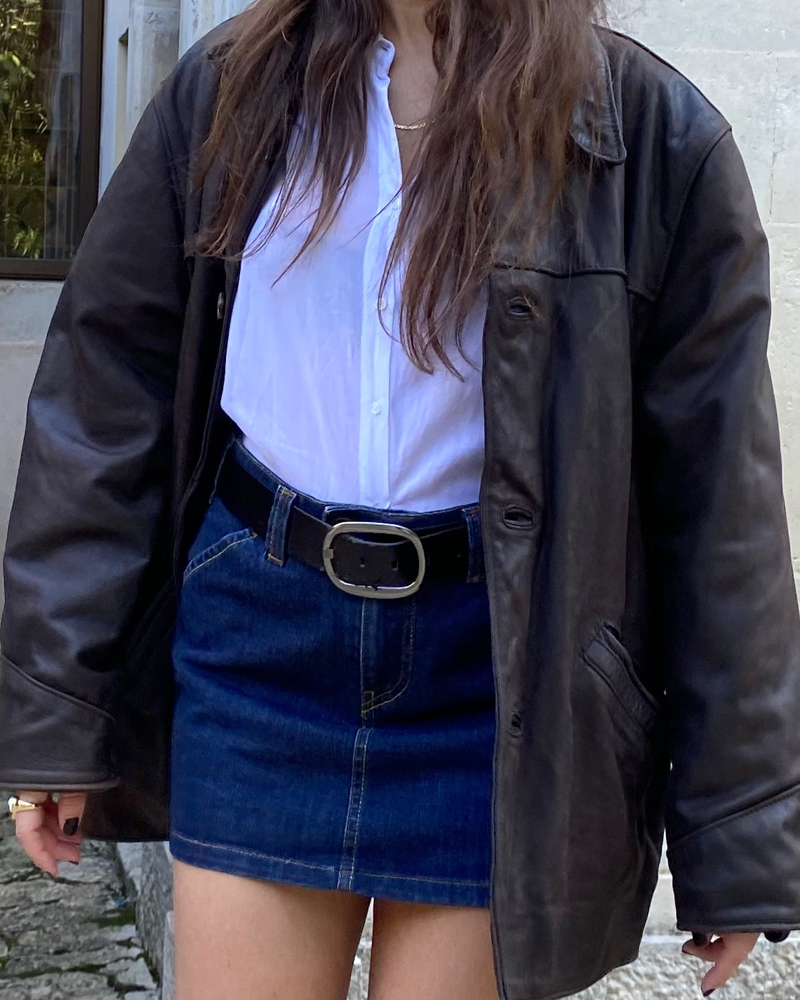 Vintage brown leather jacket