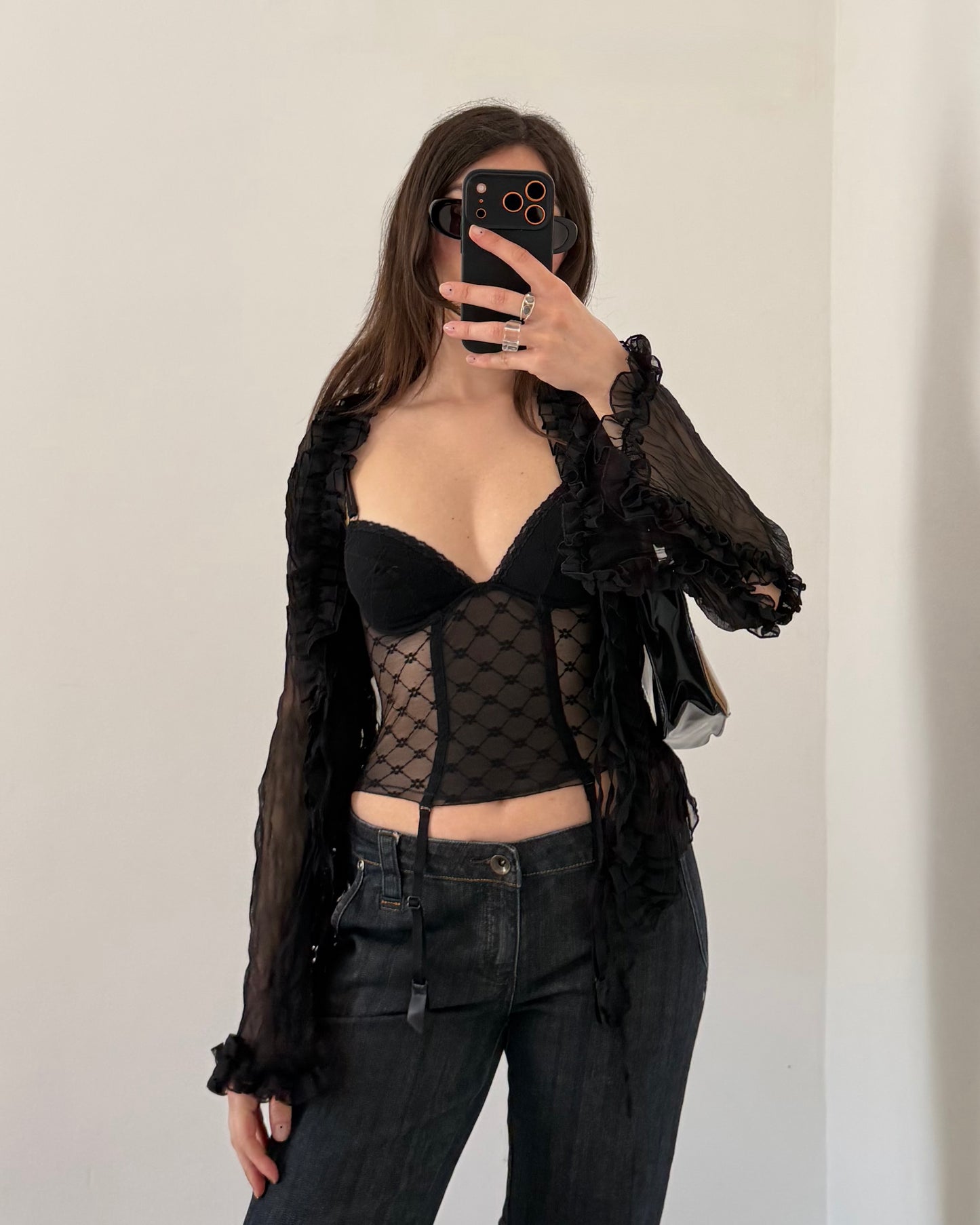 Sheer corset top