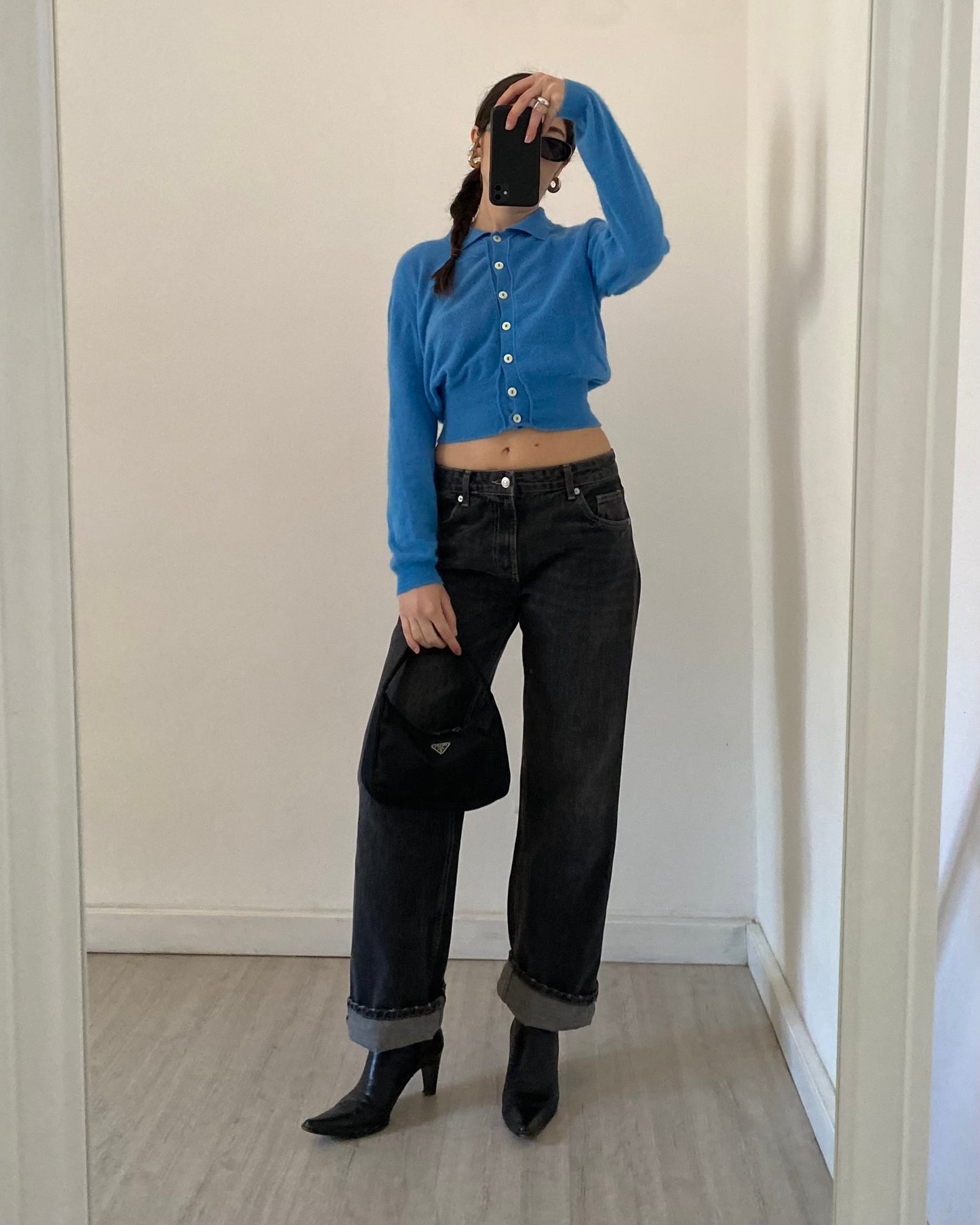 90s angora wool polo sweater