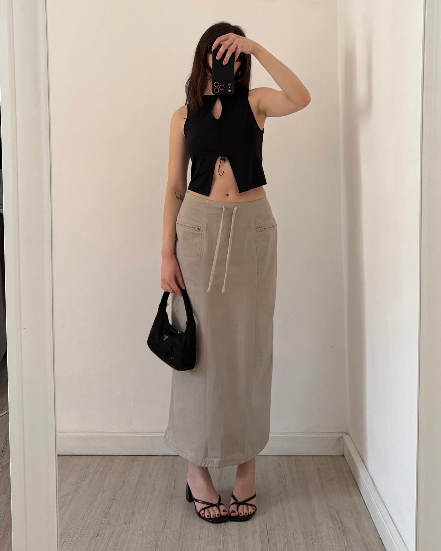 Cargo maxi skirt