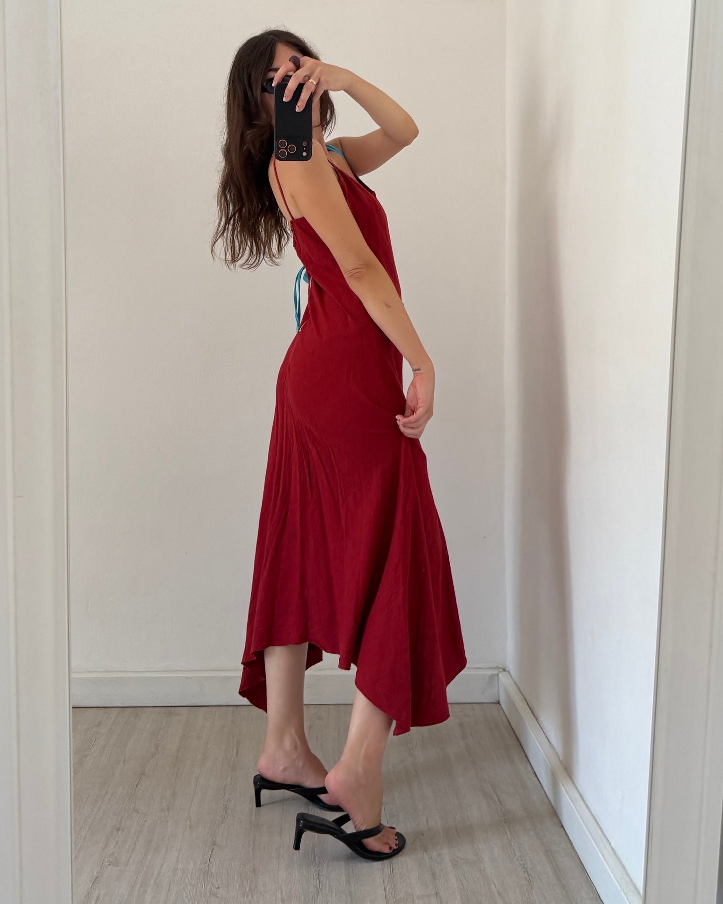 Linen asymmetric dress