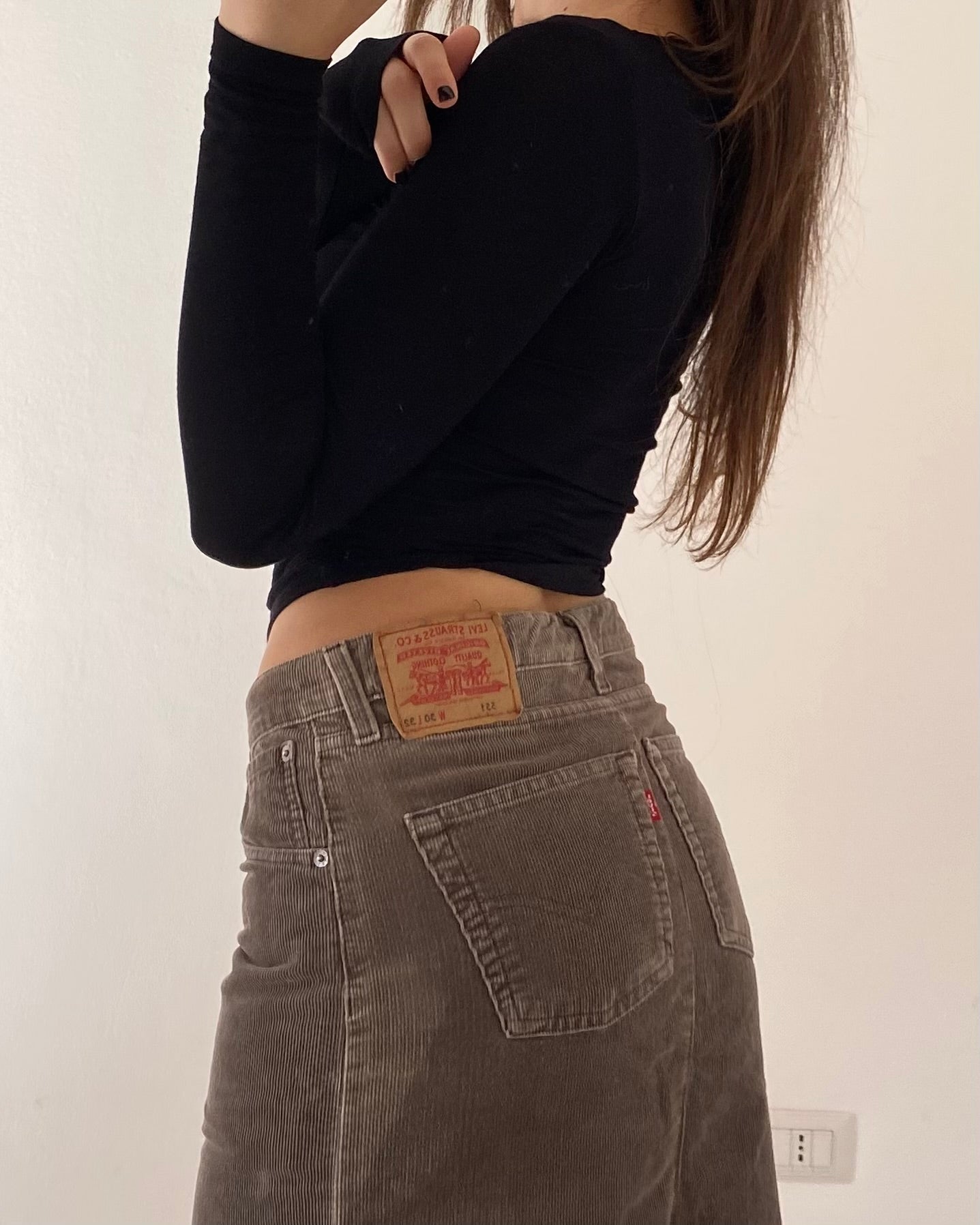 Levi’s cord skirt