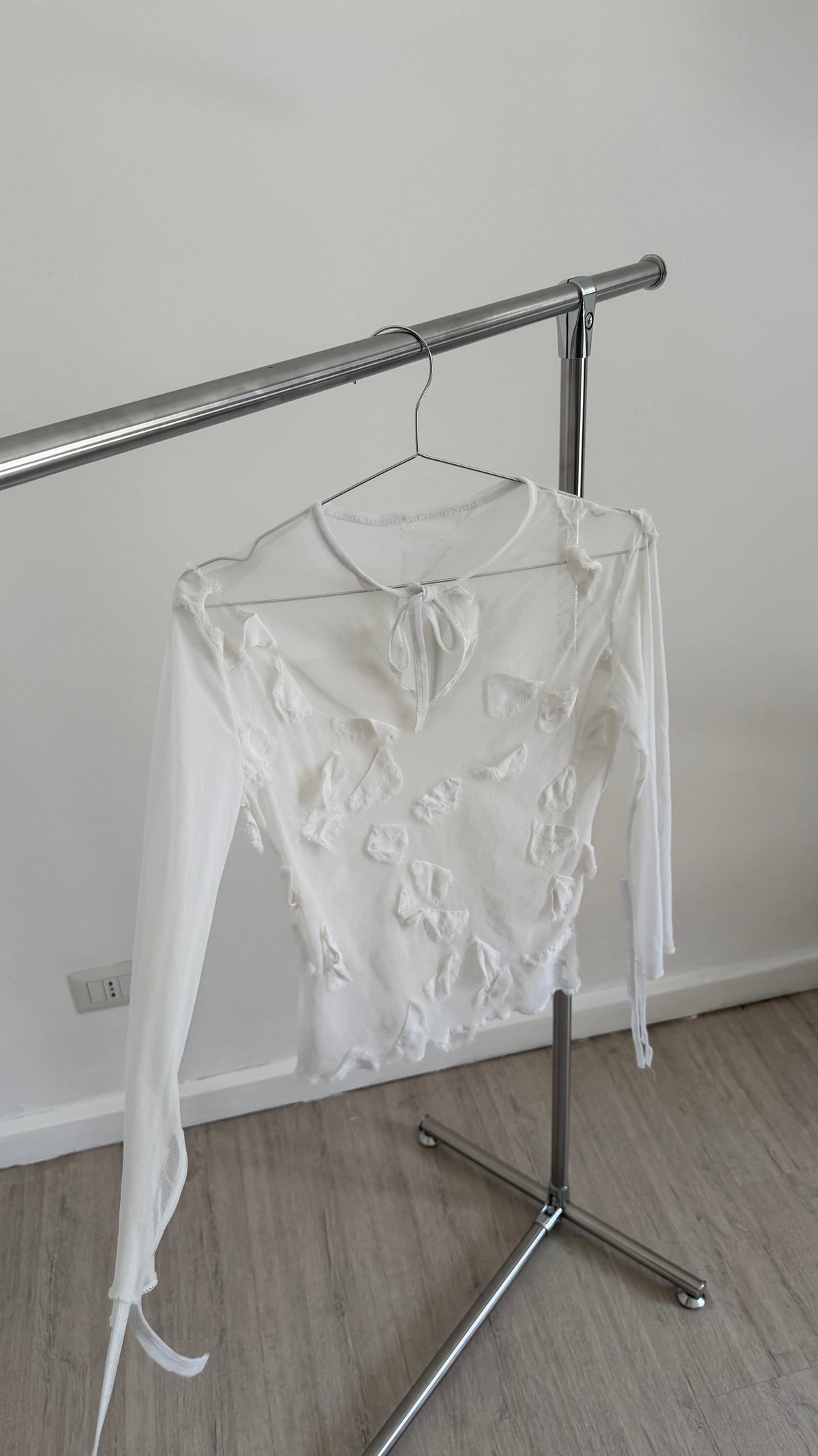 Sheer long sleeves top