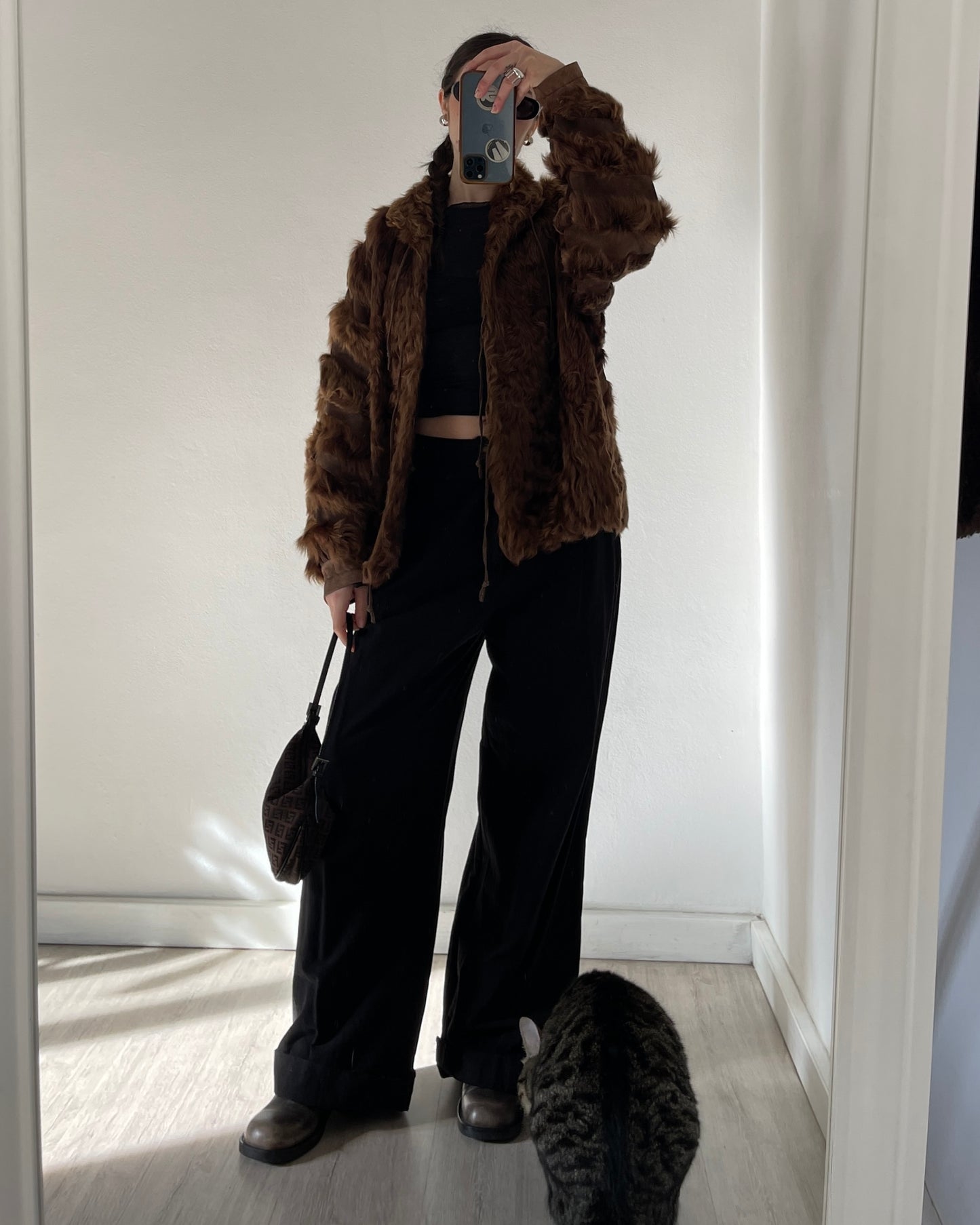Fur suede jacket
