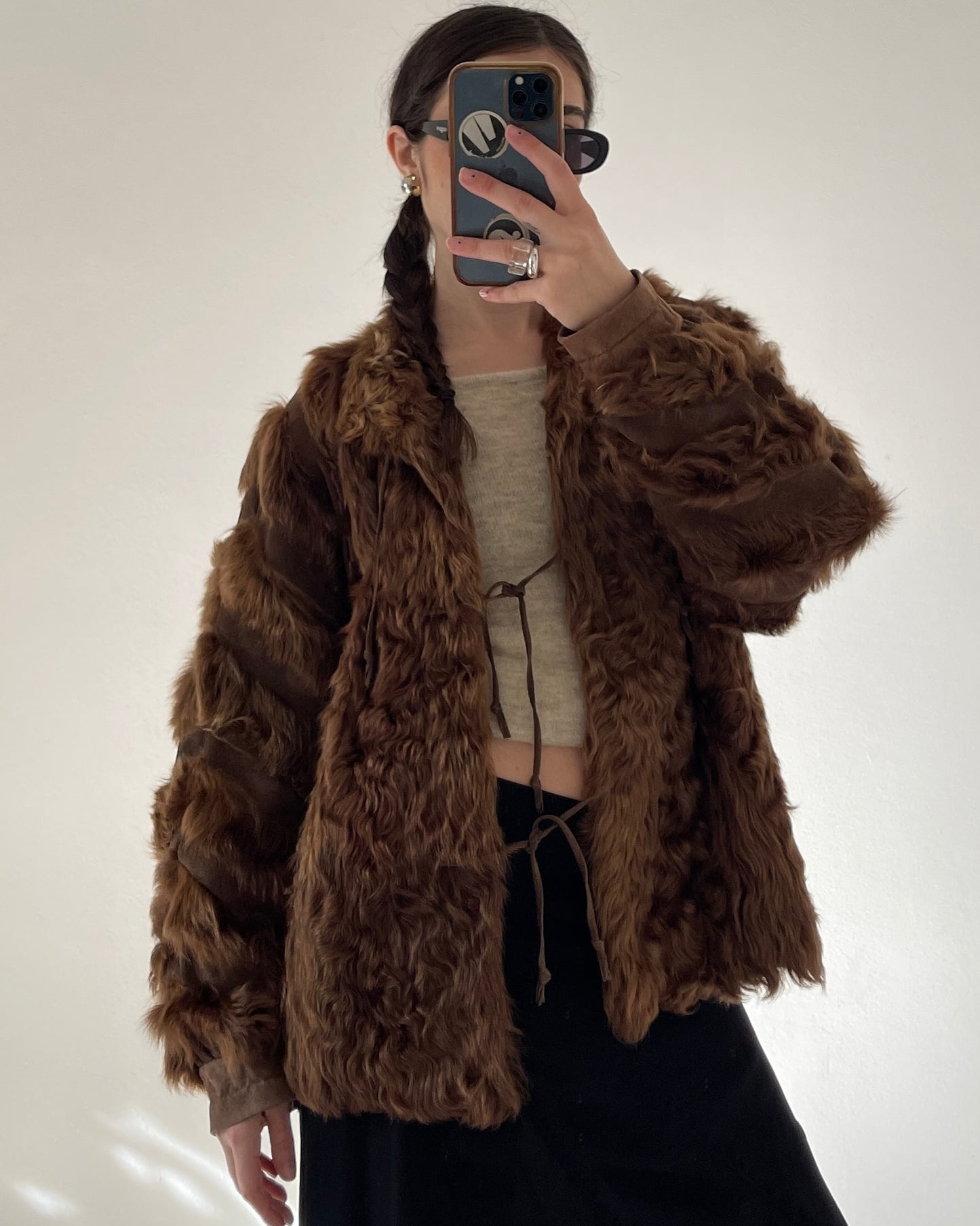 Fur suede jacket