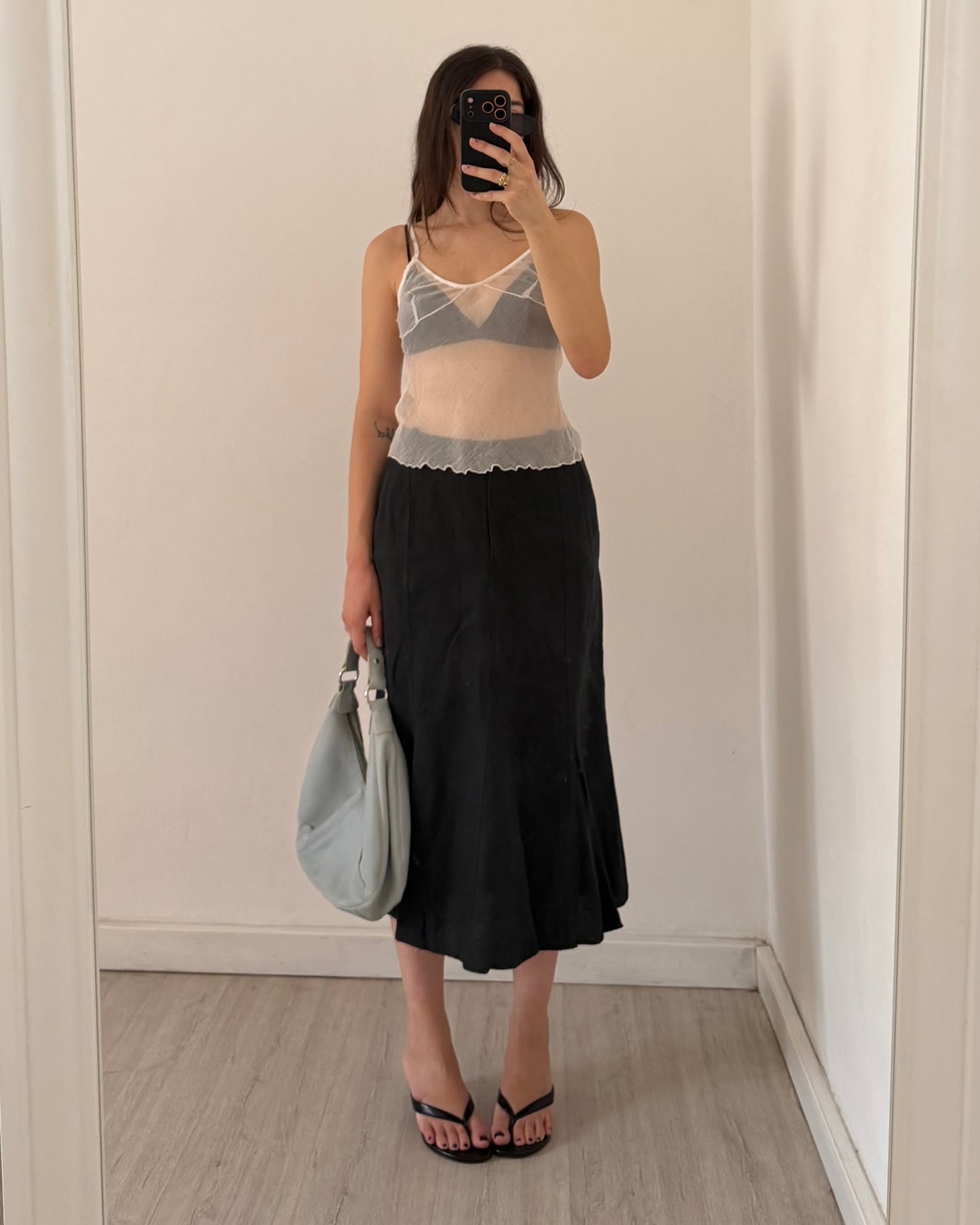 Max Mara linen midi skirt