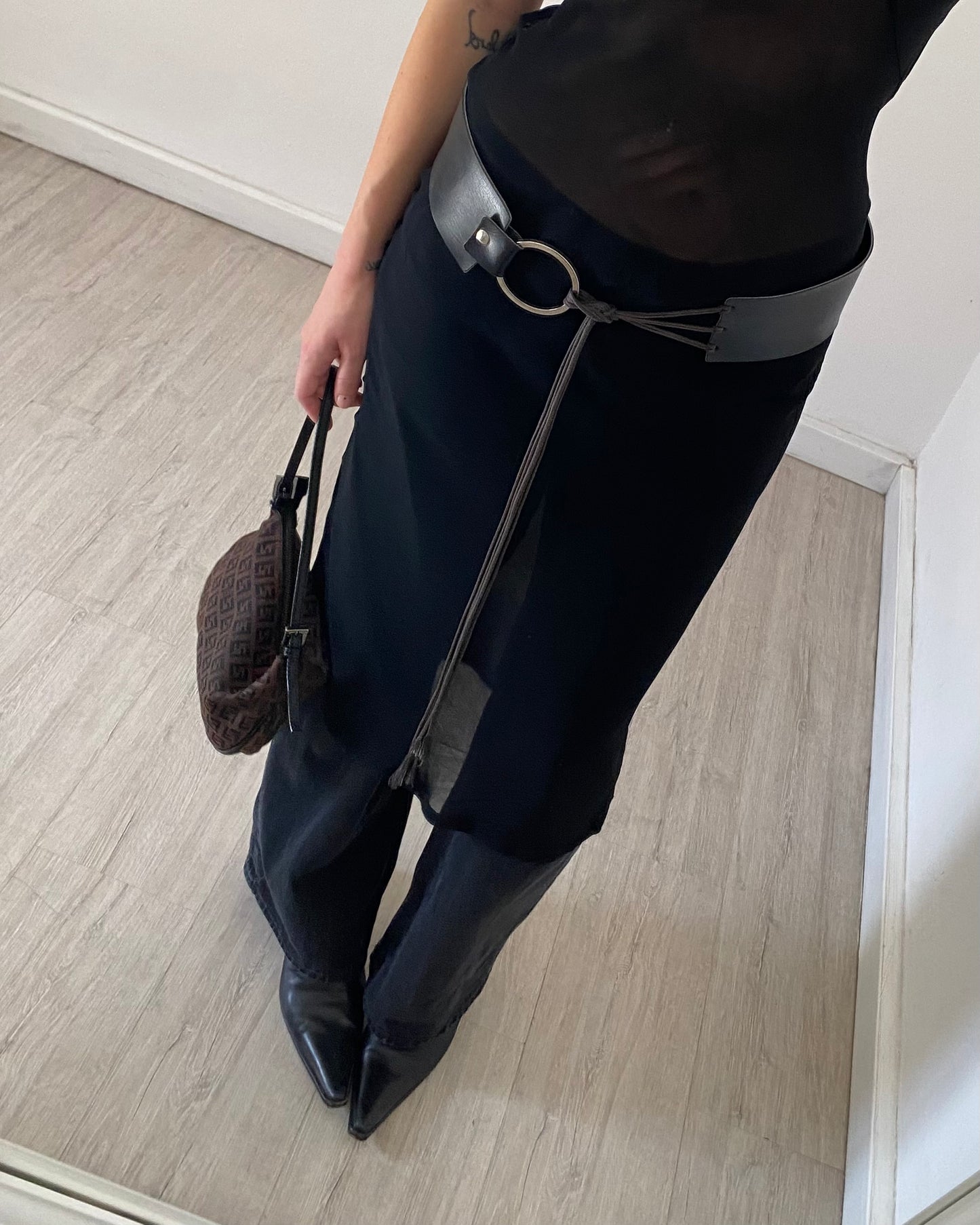 00s sheer midi dress