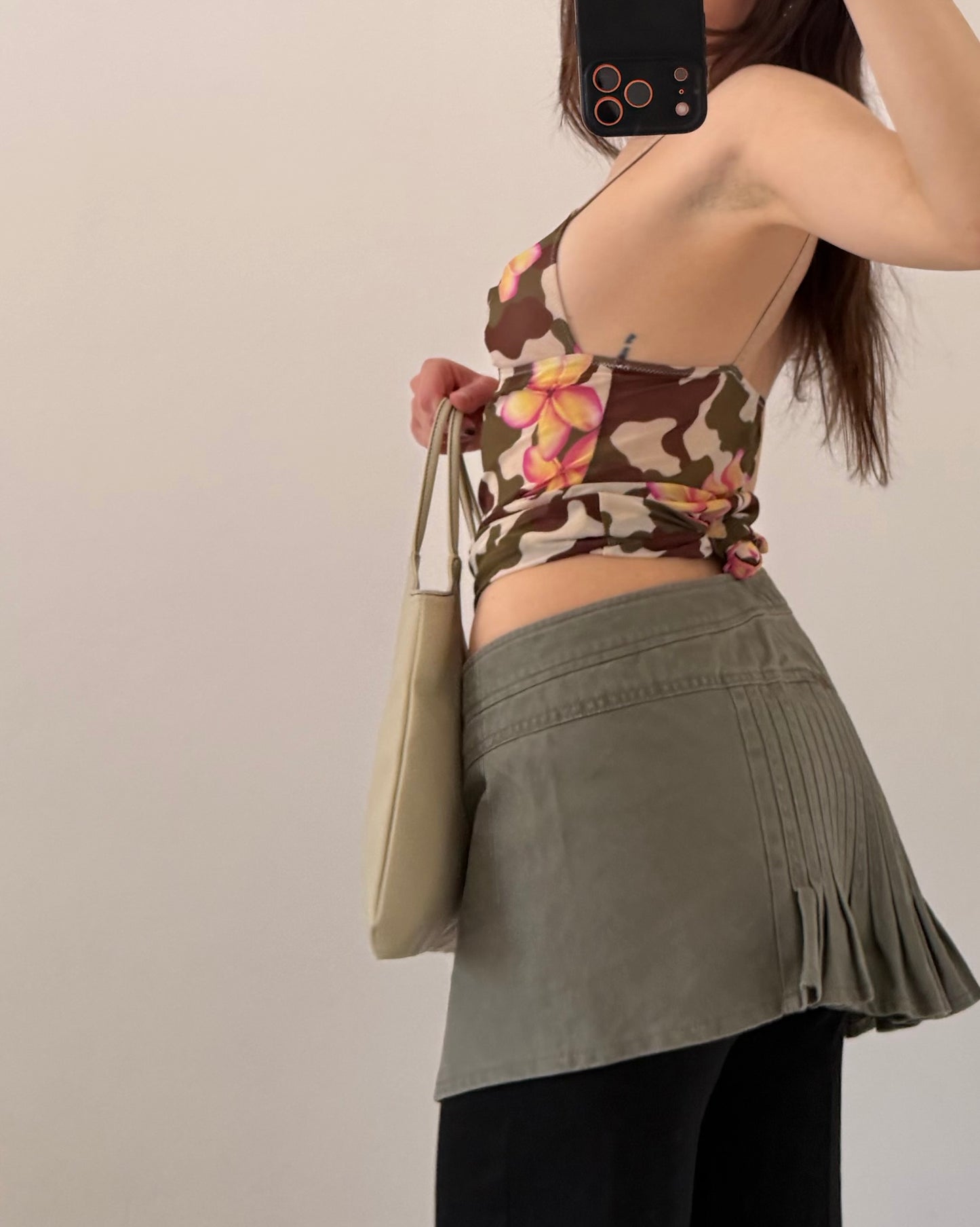 00s pleated mini skirt