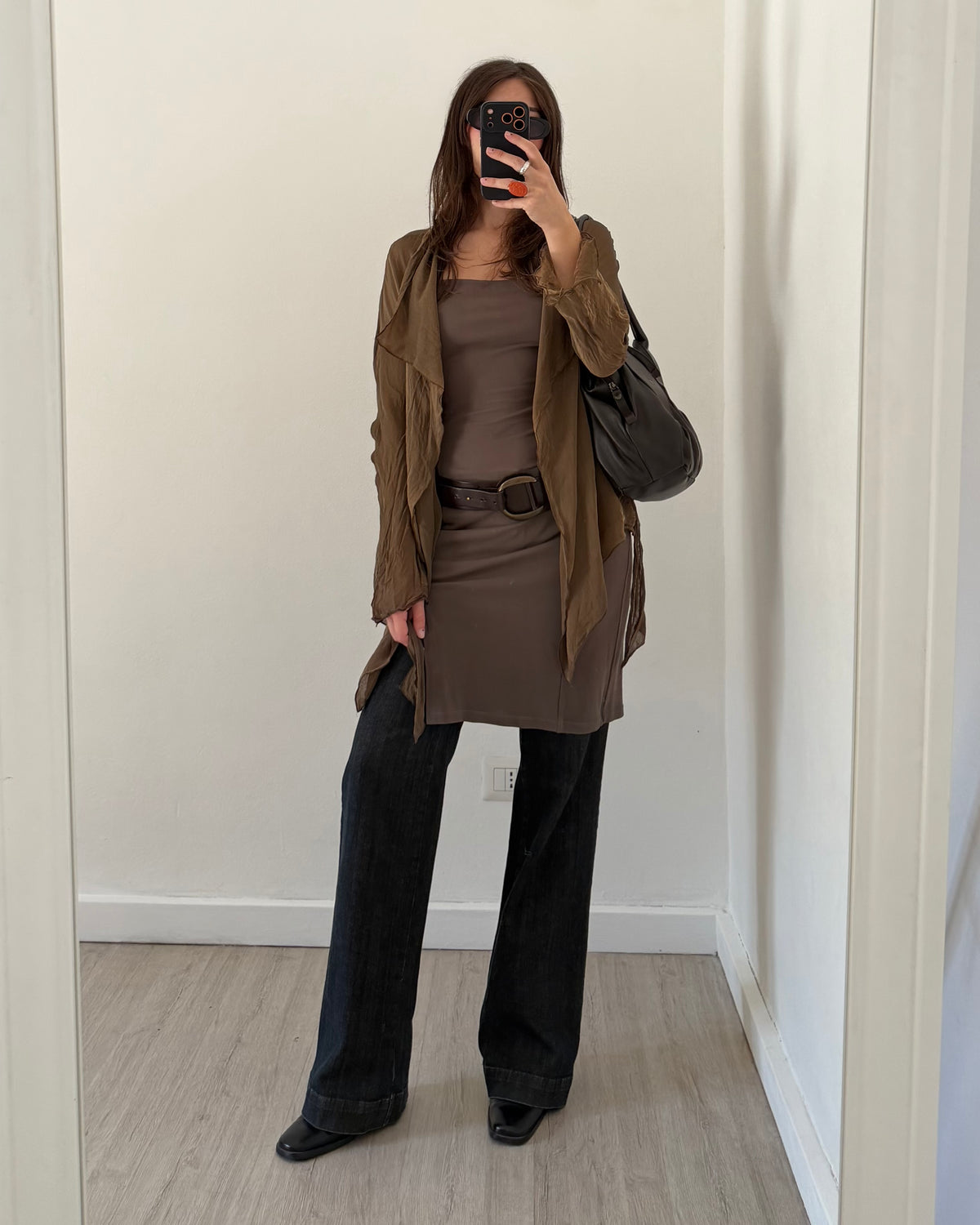 Silk asymmetric blouse