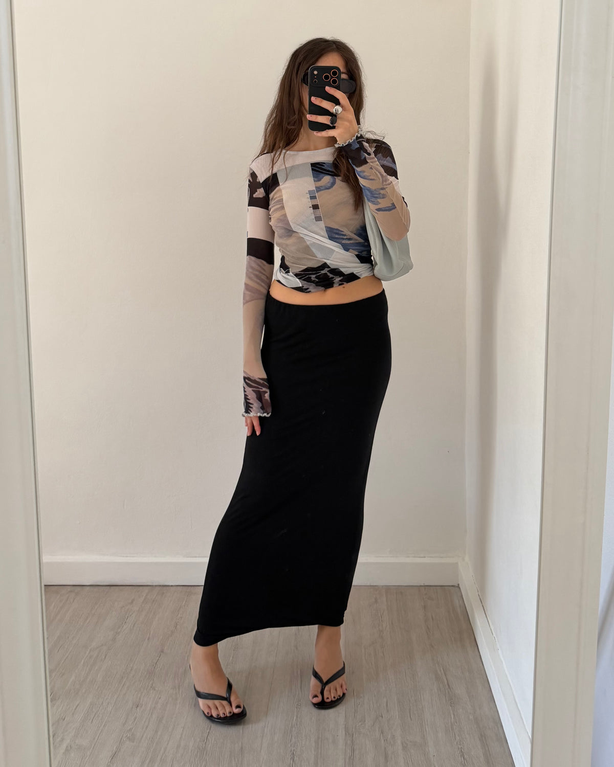 Jersey maxi skirt