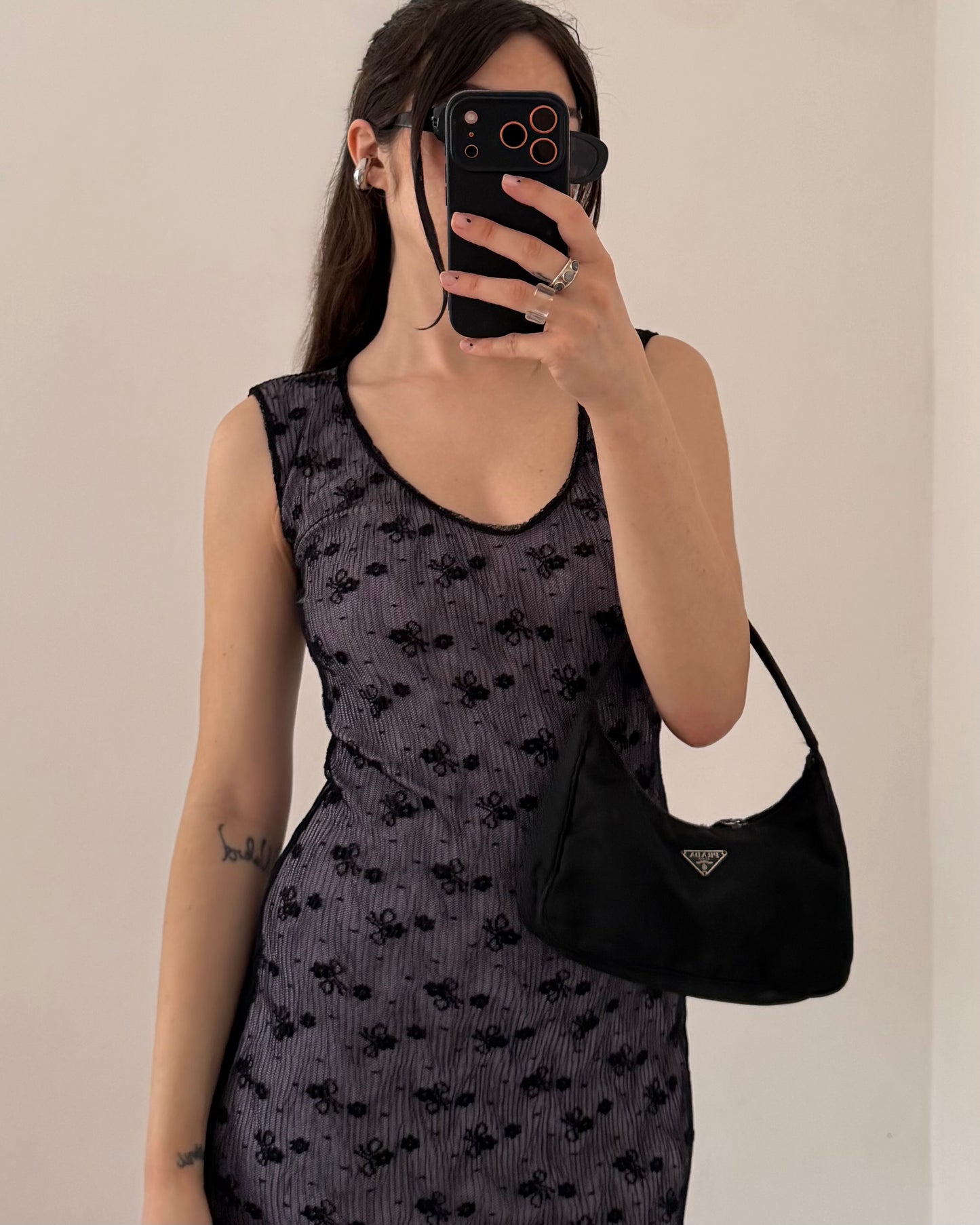 00s lace midi dress