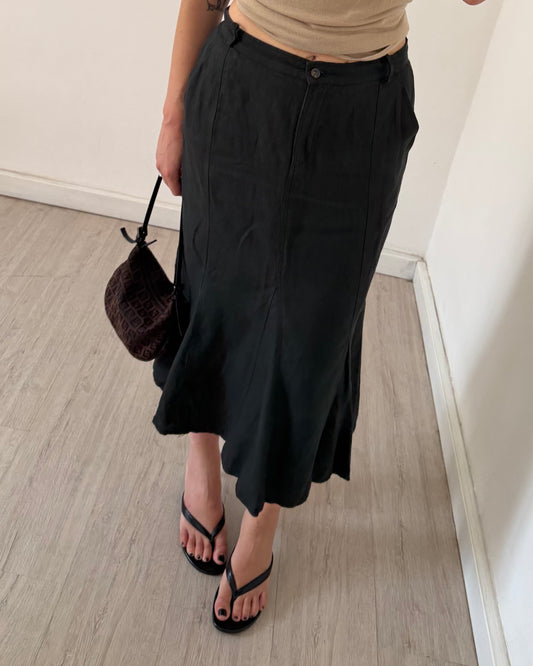 Max Mara linen midi skirt