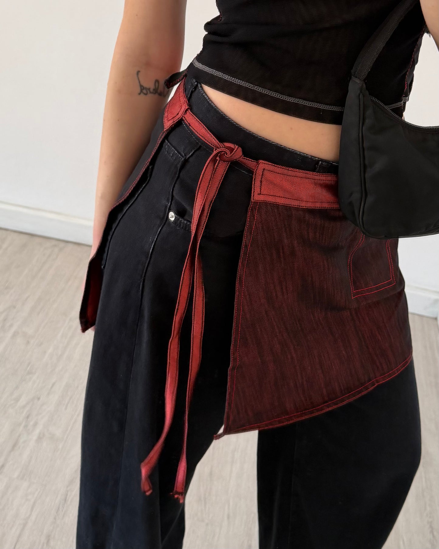 y2k wrap mini skirt