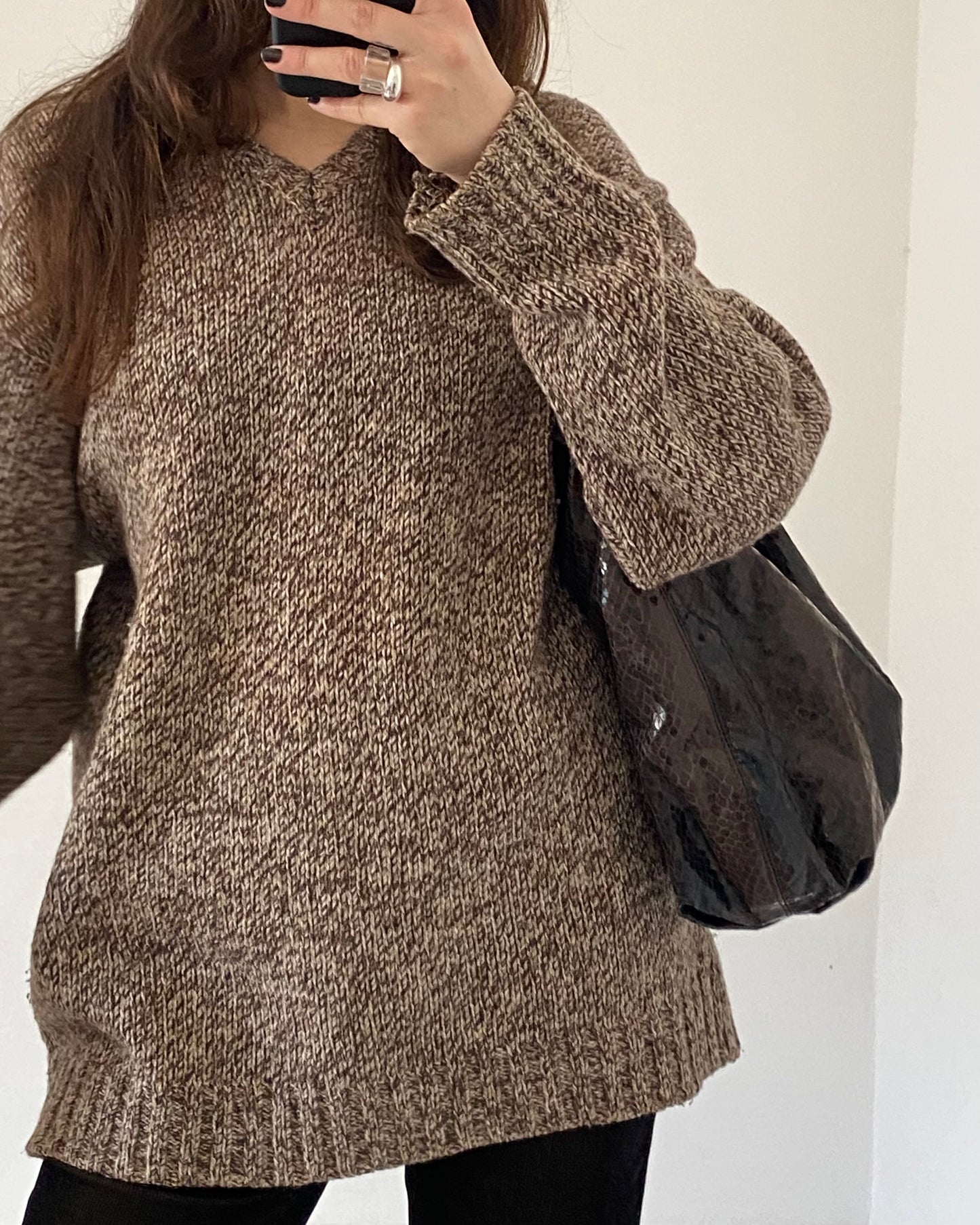 Wool v-neck jumper