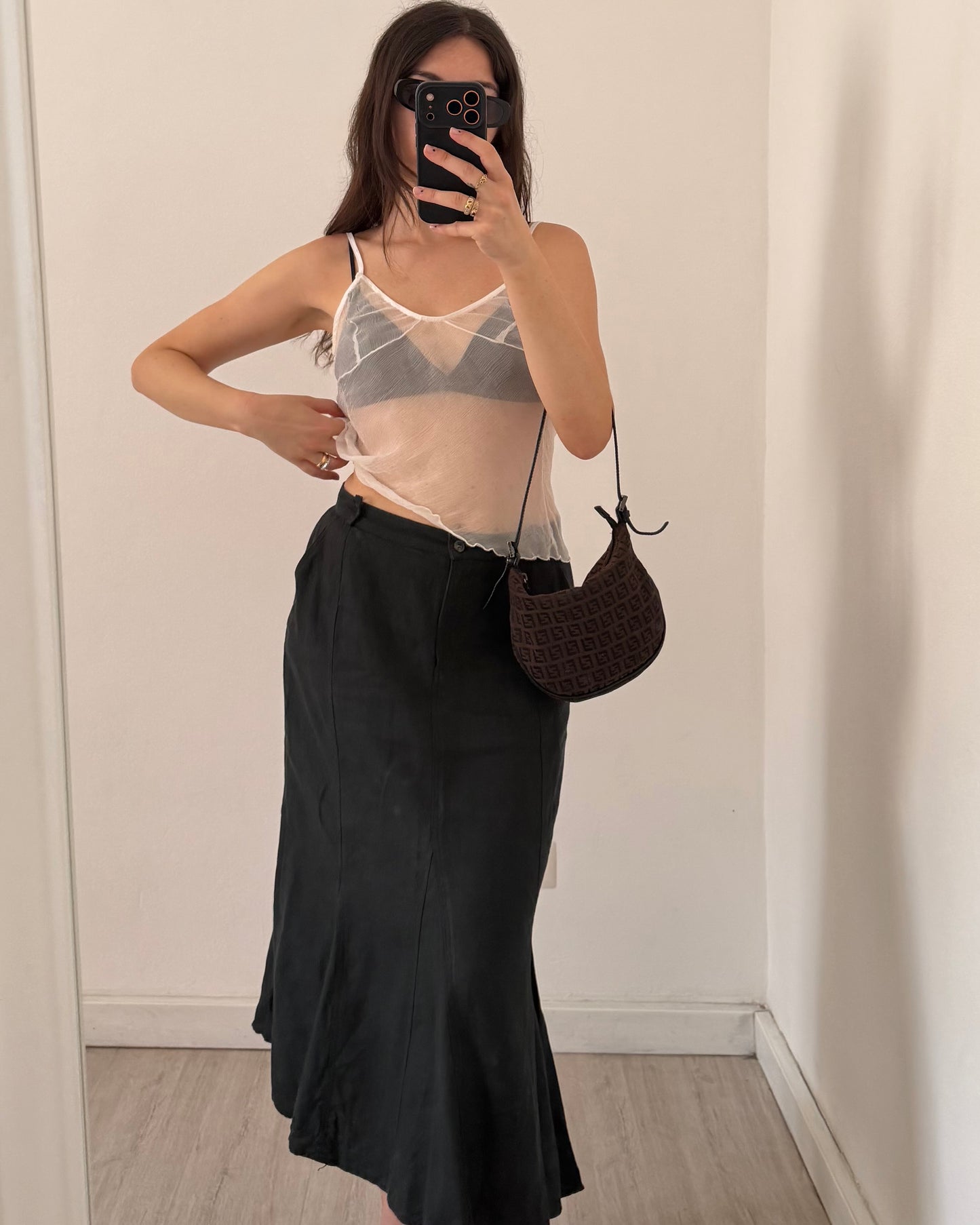 Max Mara linen midi skirt